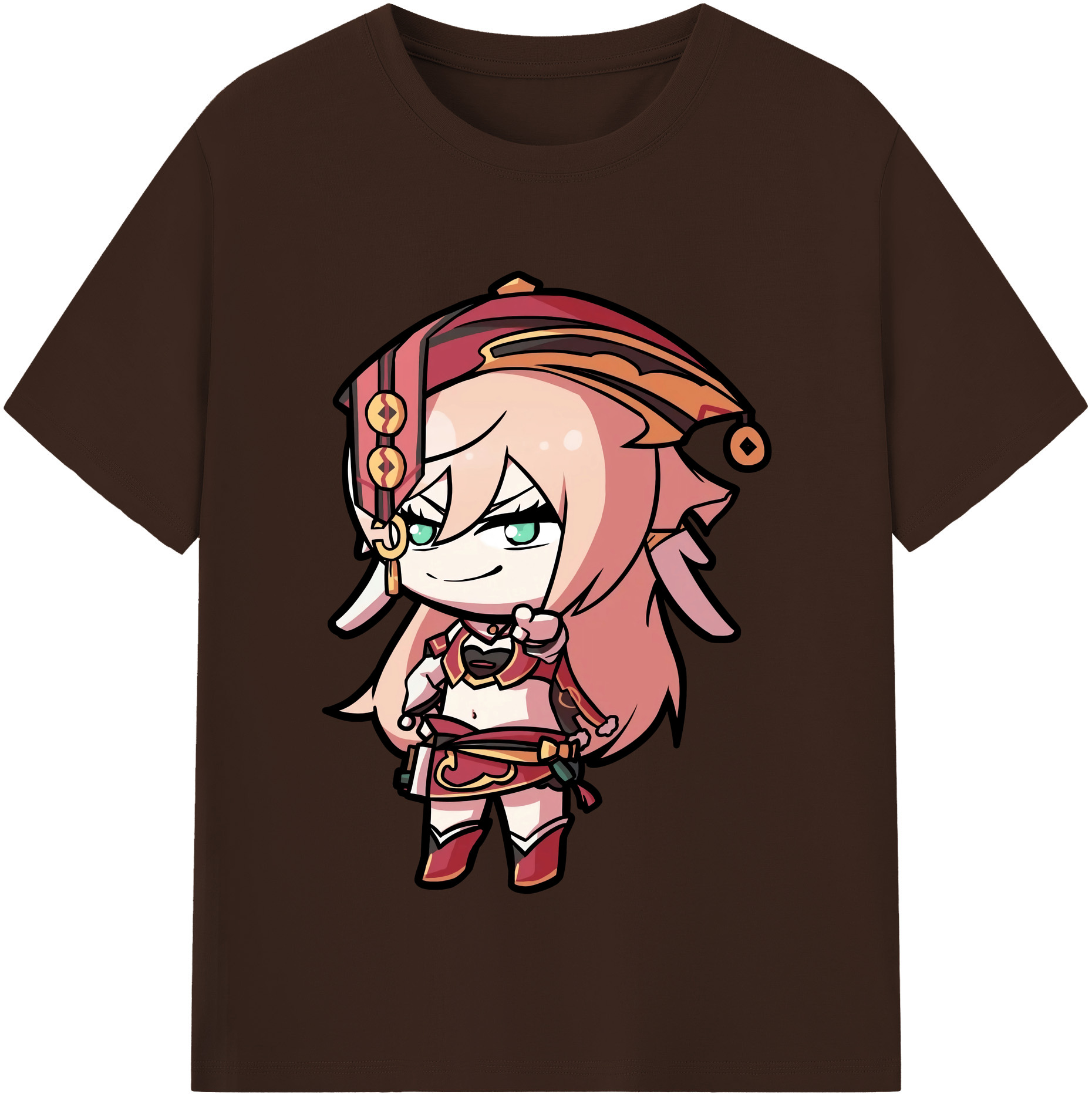 げんし神 ヤンフェイ genshin Yanfei 綿100％半袖Tシャツ（フロントプリント）