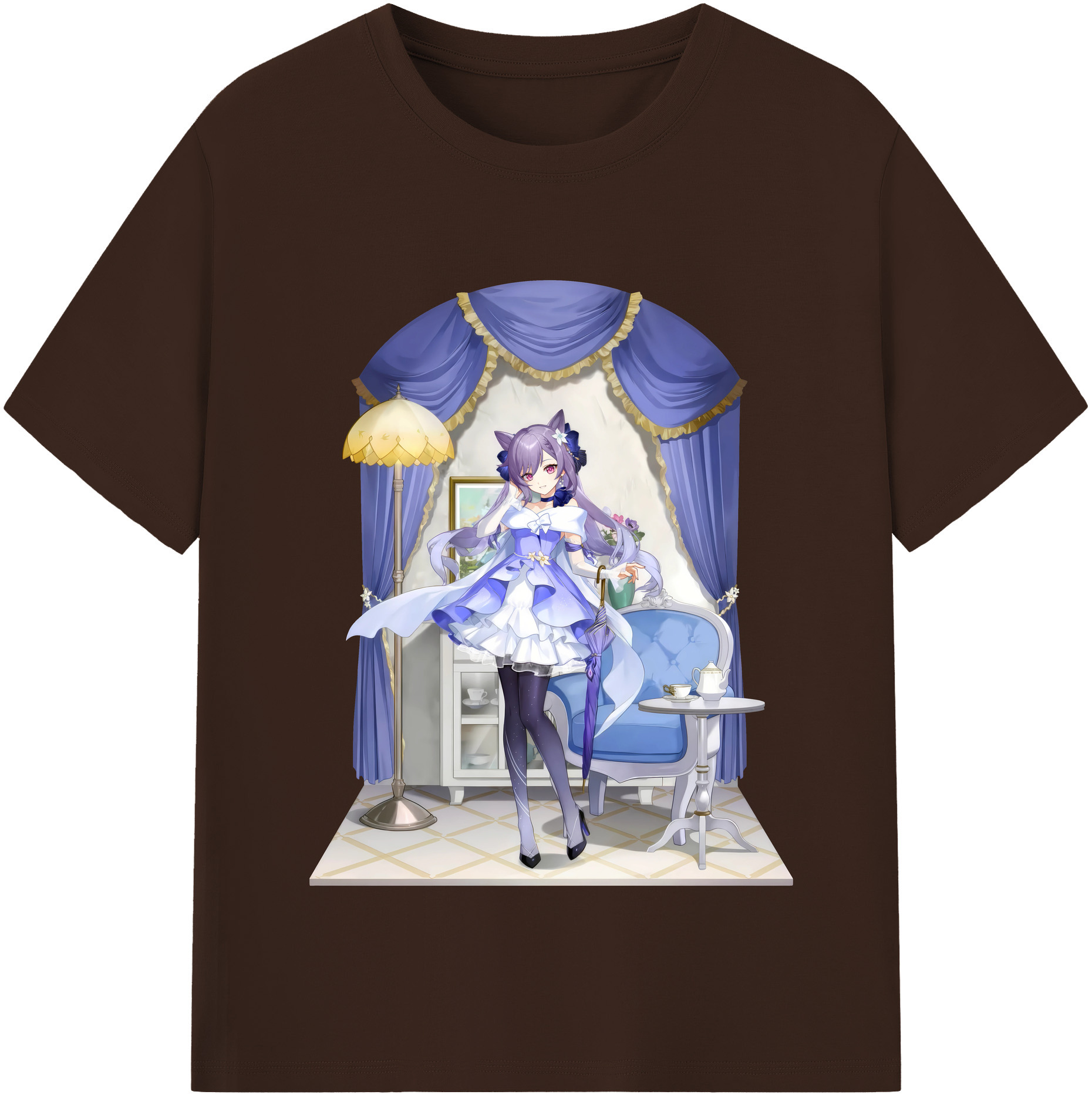 げんし神 刻晴 こくせい genshin Kokusei 綿100％半袖Tシャツ（フロントプリント）