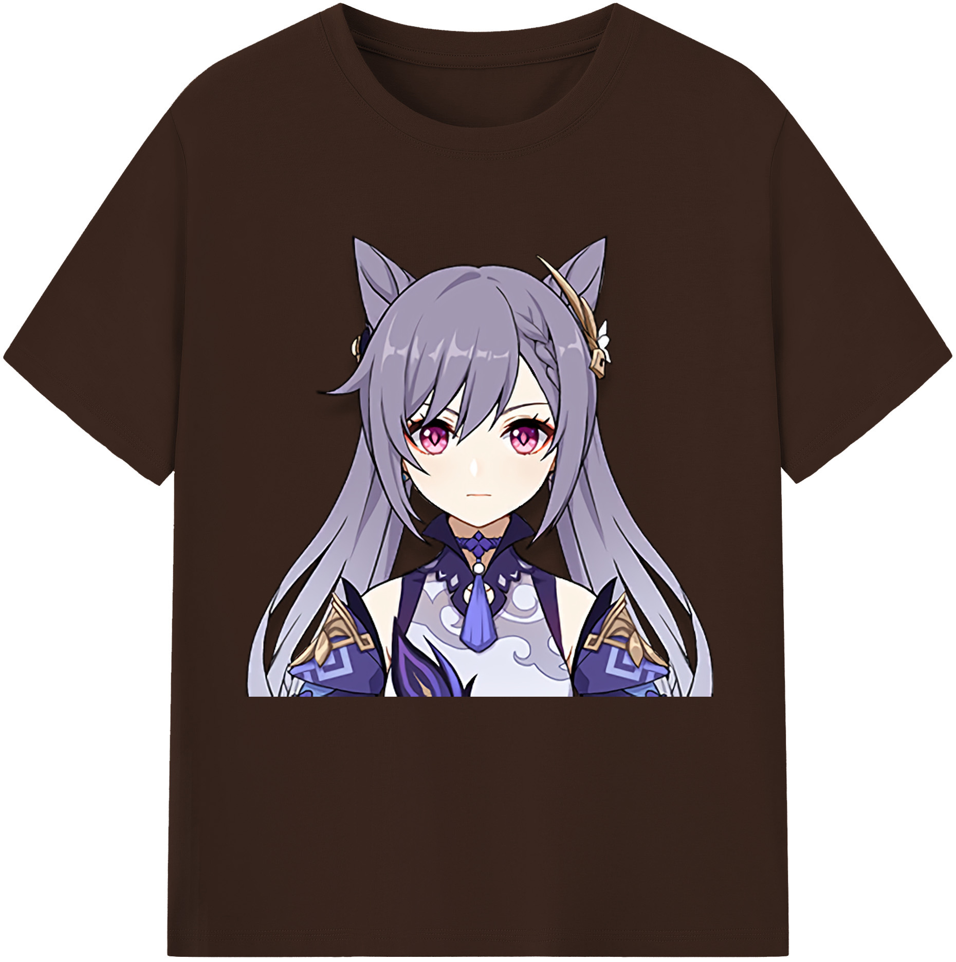 げんし神 刻晴 こくせい genshin Kokusei 綿100％半袖Tシャツ（フロントプリント）