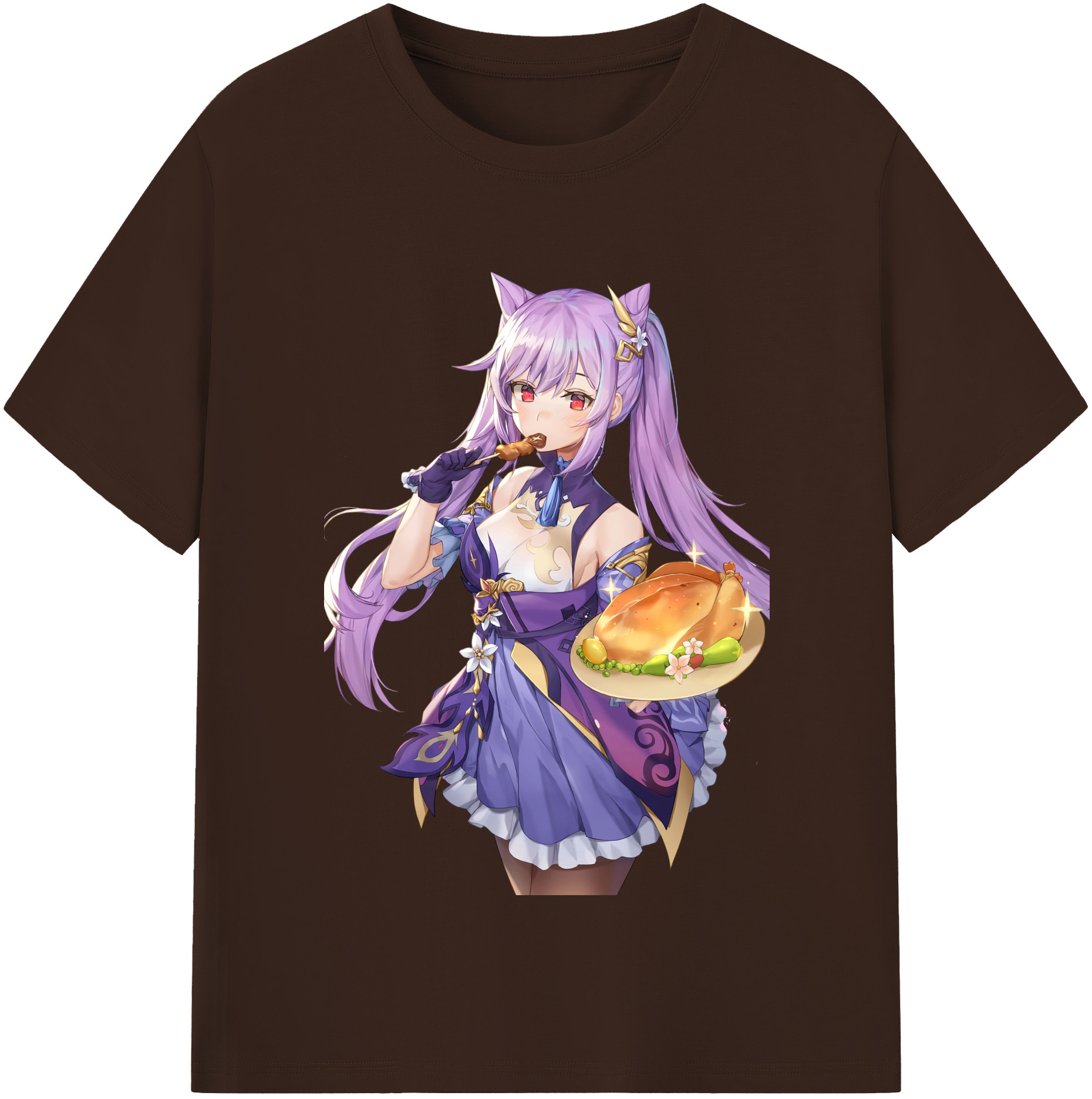 げんし神 刻晴 こくせい genshin Kokusei 綿100％半袖Tシャツ（フロントプリント）