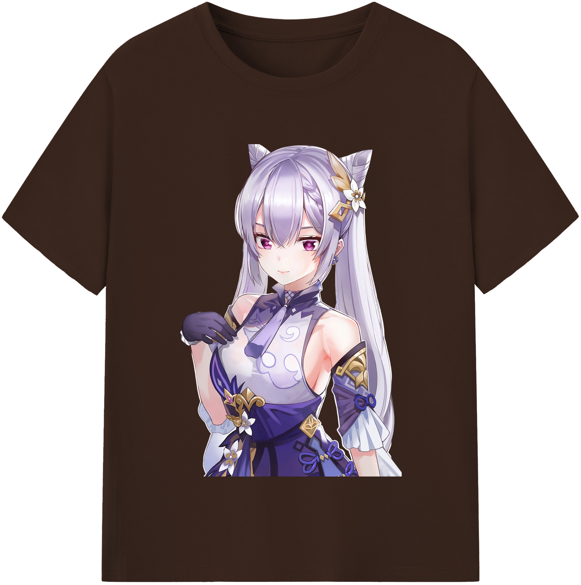 げんし神 刻晴 こくせい genshin Kokusei 綿100％半袖Tシャツ（フロントプリント）