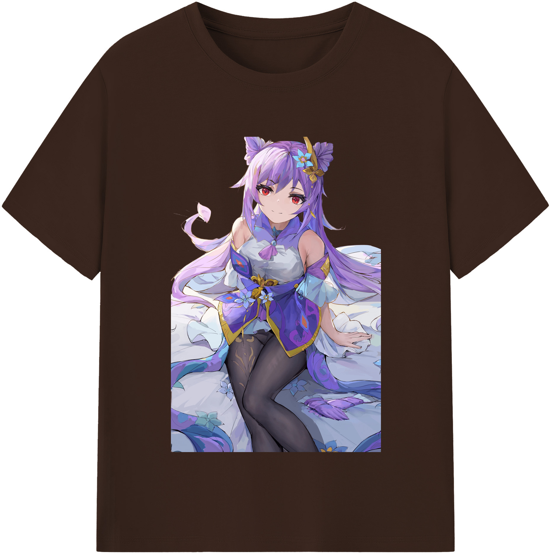 げんし神 刻晴 こくせい genshin Kokusei 綿100％半袖Tシャツ（フロントプリント）