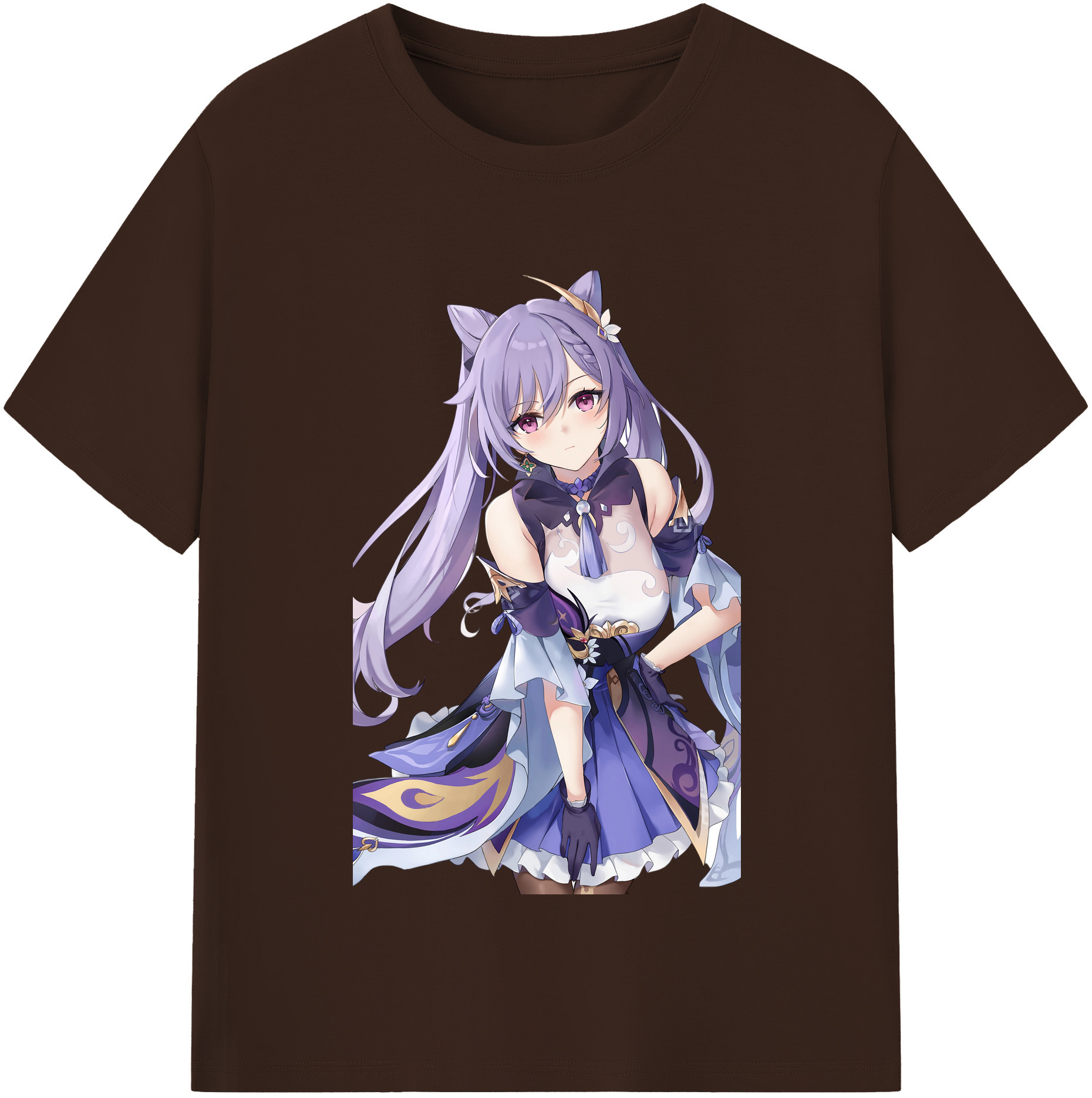 げんし神 刻晴 こくせい genshin Kokusei 綿100％半袖Tシャツ（フロントプリント）