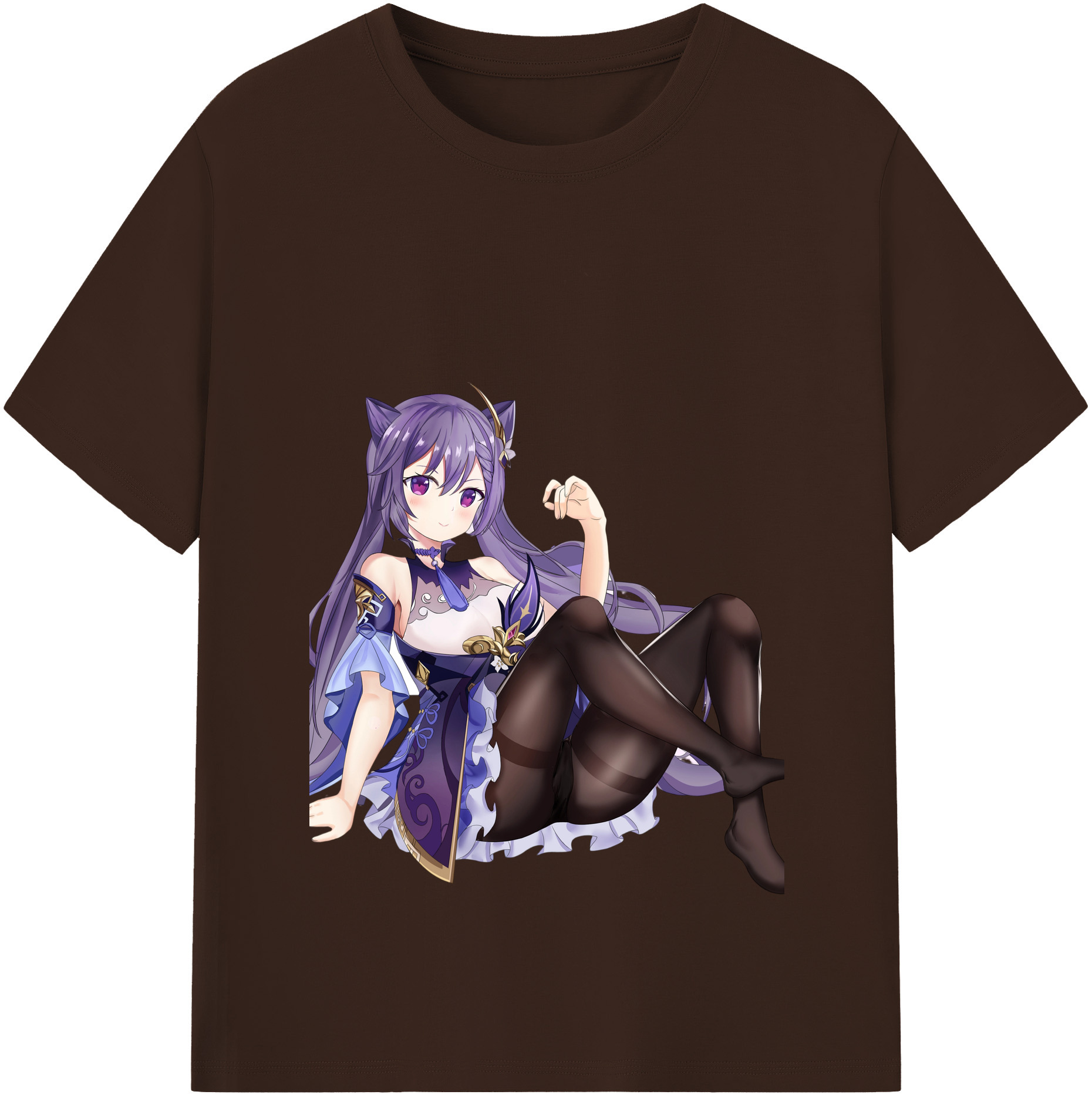 げんし神 刻晴 こくせい genshin Kokusei 綿100％半袖Tシャツ（フロントプリント）