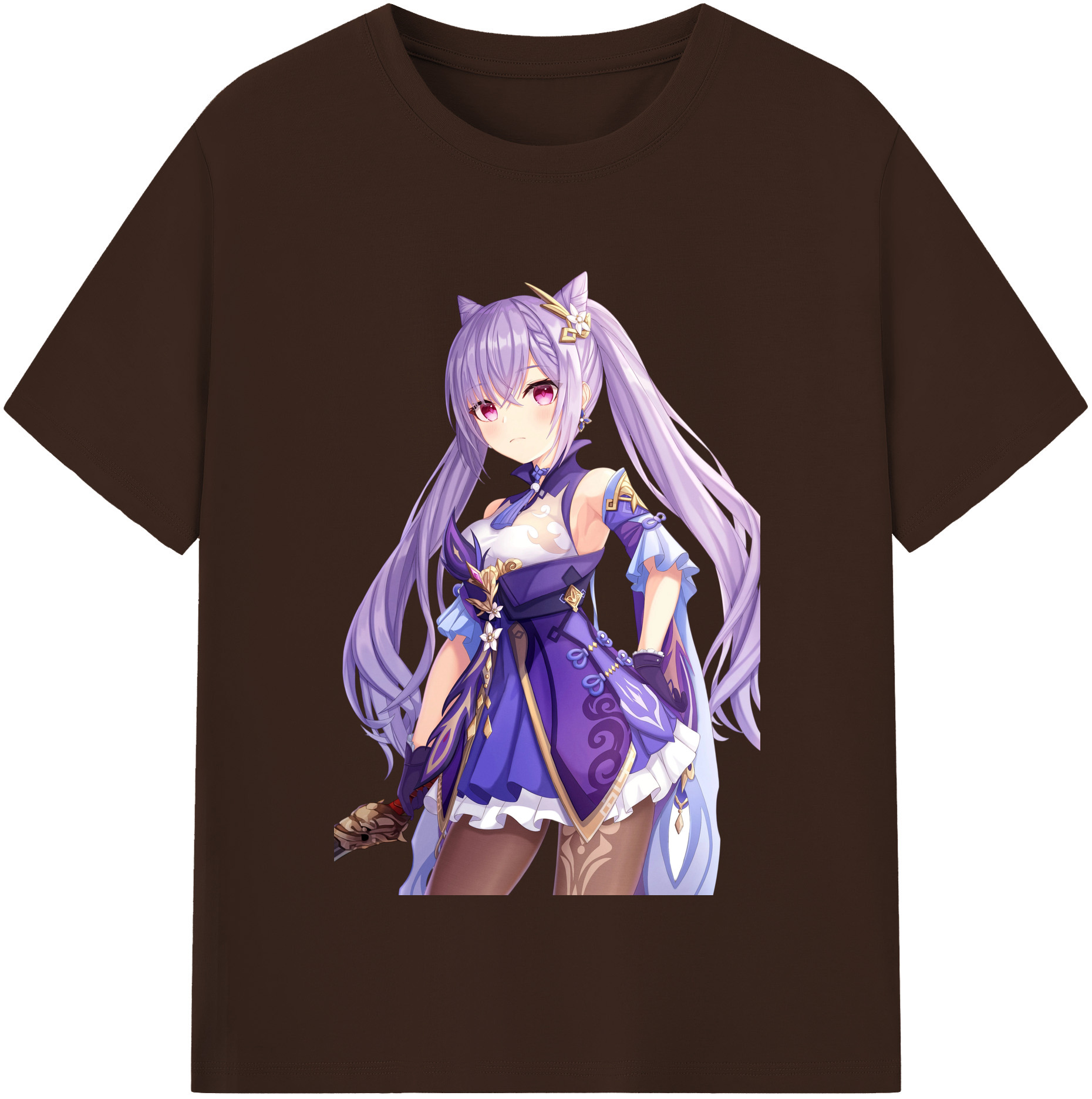 げんし神 刻晴 こくせい genshin Kokusei 綿100％半袖Tシャツ（フロントプリント）