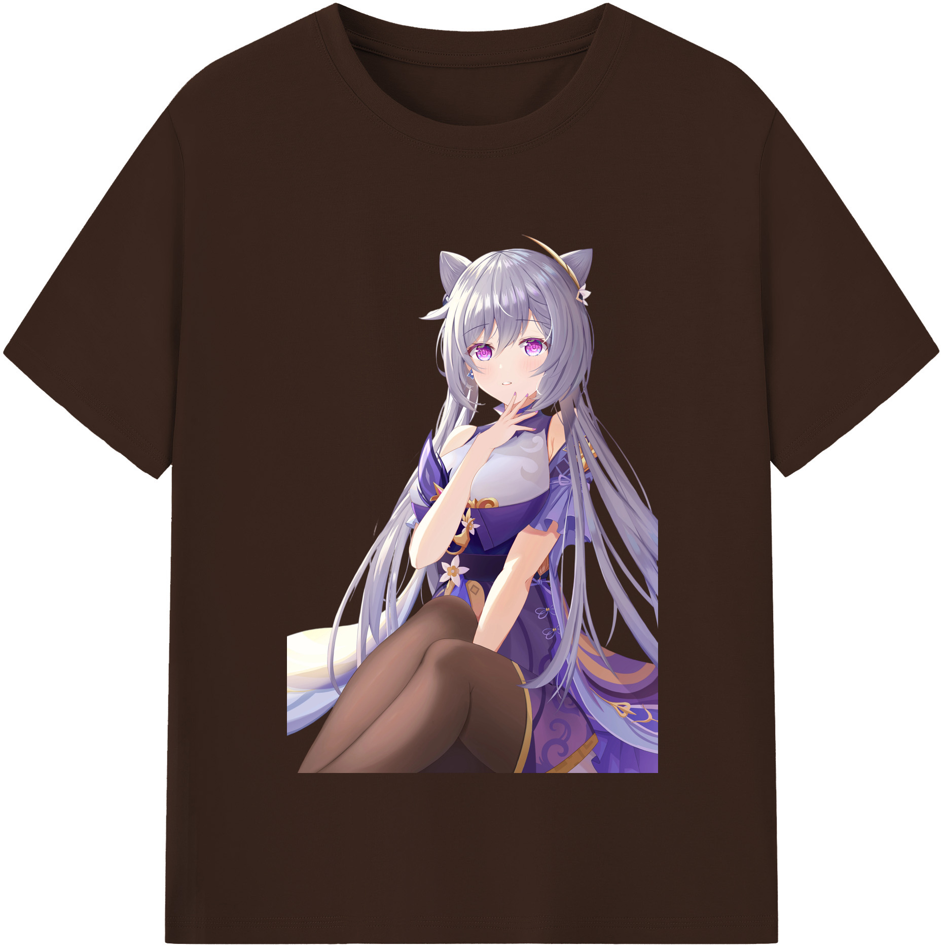 げんし神 刻晴 こくせい genshin Kokusei 綿100％半袖Tシャツ（フロントプリント）