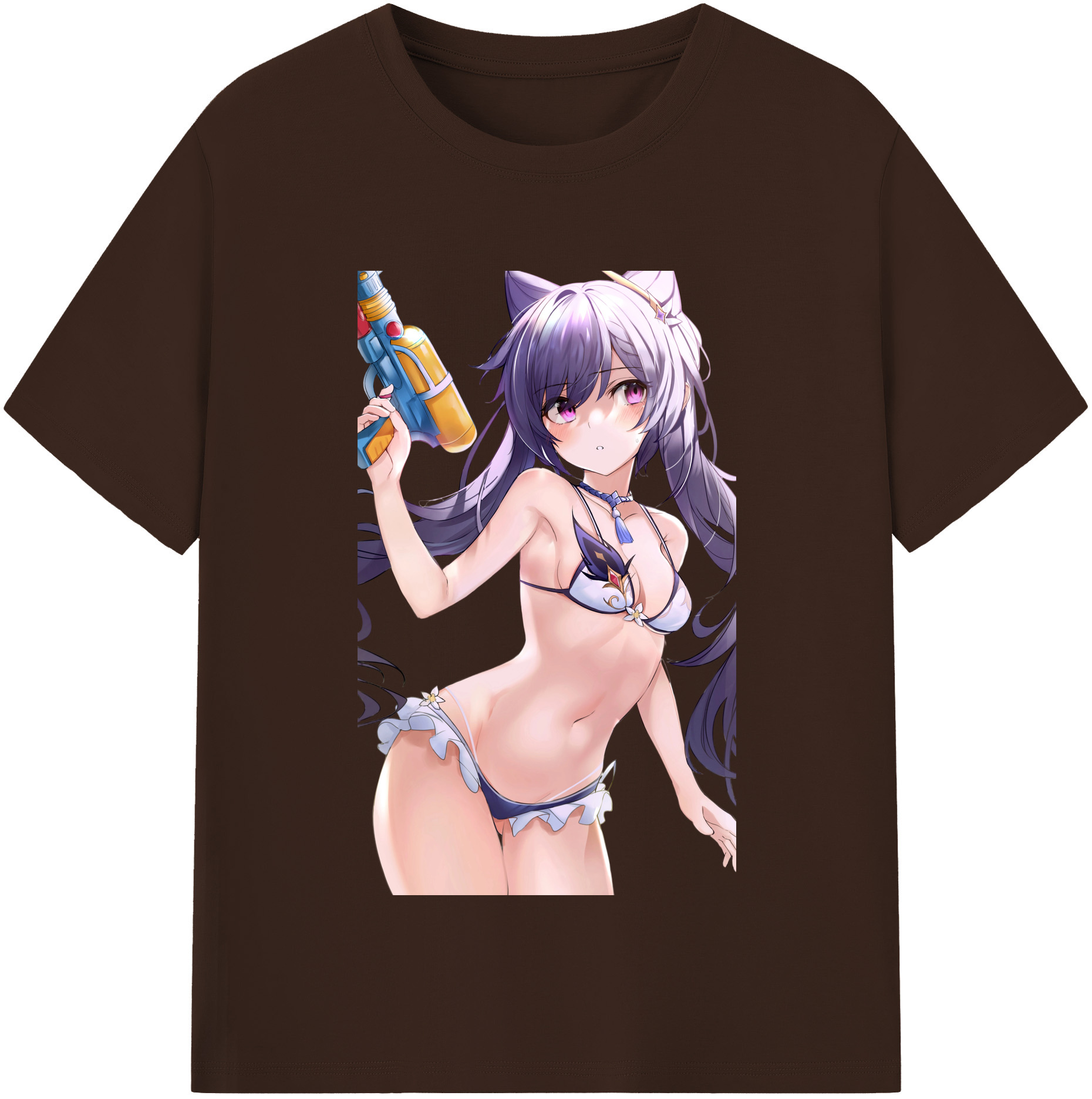 げんし神 刻晴 こくせい genshin Kokusei 綿100％半袖Tシャツ（フロントプリント）