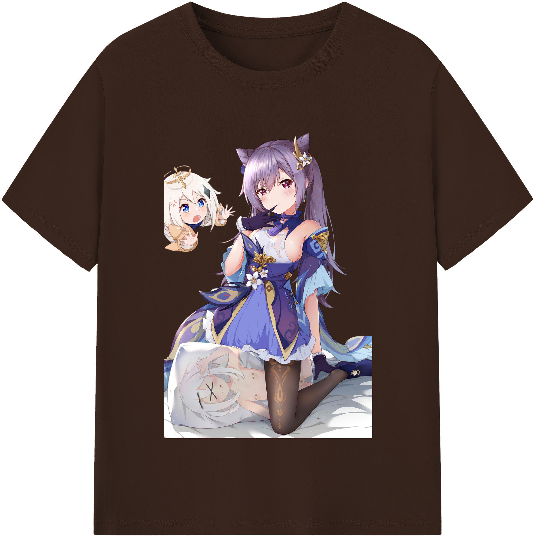 げんし神 刻晴 こくせい genshin Kokusei 綿100％半袖Tシャツ（フロントプリント）