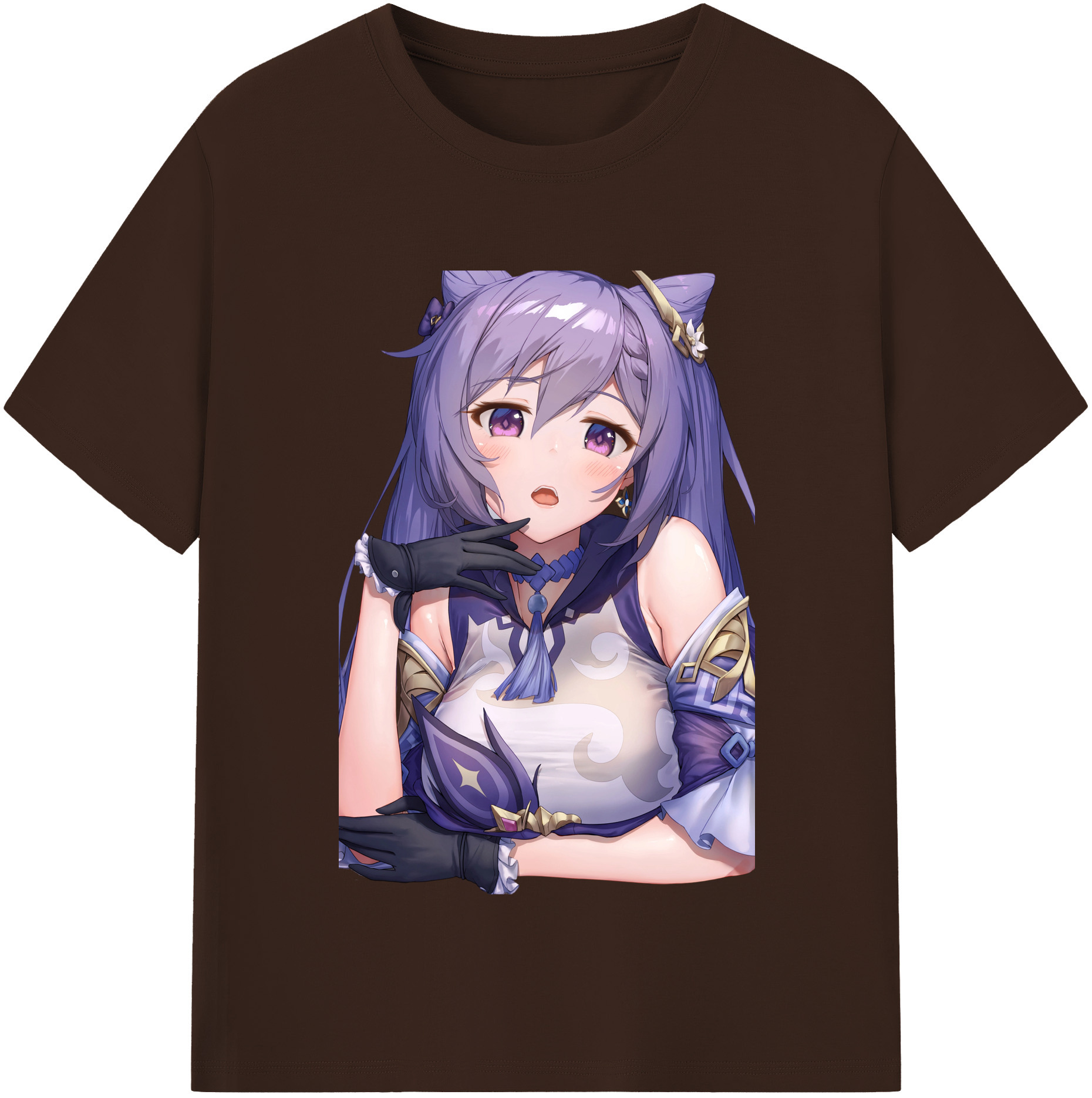 げんし神 刻晴 こくせい genshin Kokusei 綿100％半袖Tシャツ（フロントプリント）
