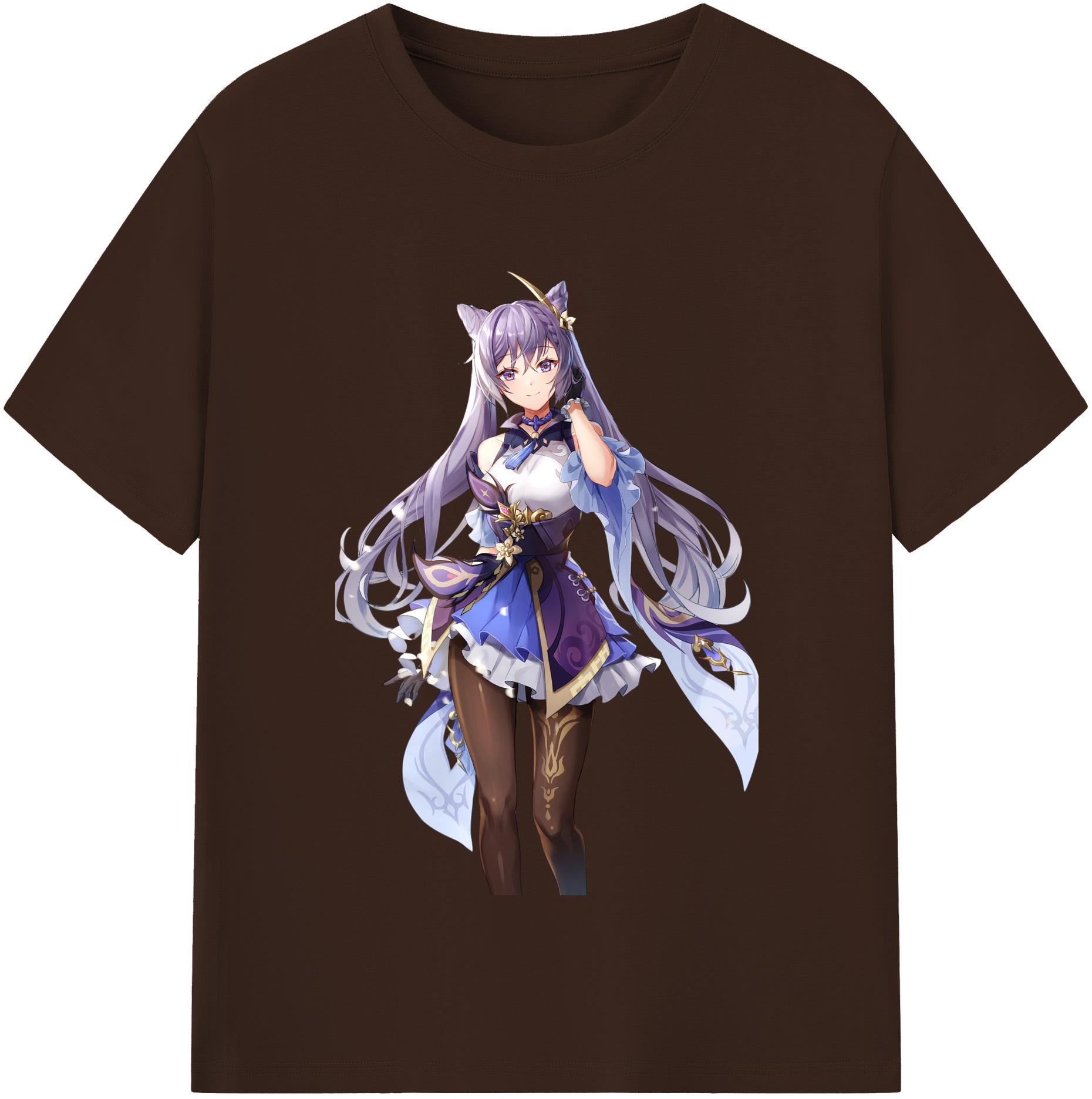 げんし神 刻晴 こくせい genshin Kokusei 綿100％半袖Tシャツ（フロントプリント）