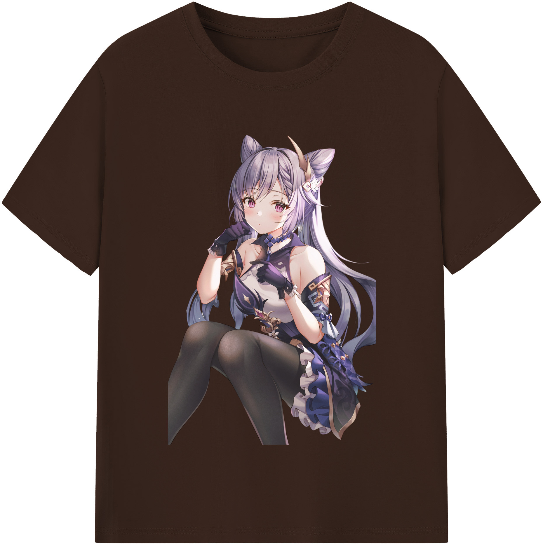 げんし神 刻晴 こくせい genshin Kokusei 綿100％半袖Tシャツ（フロントプリント）