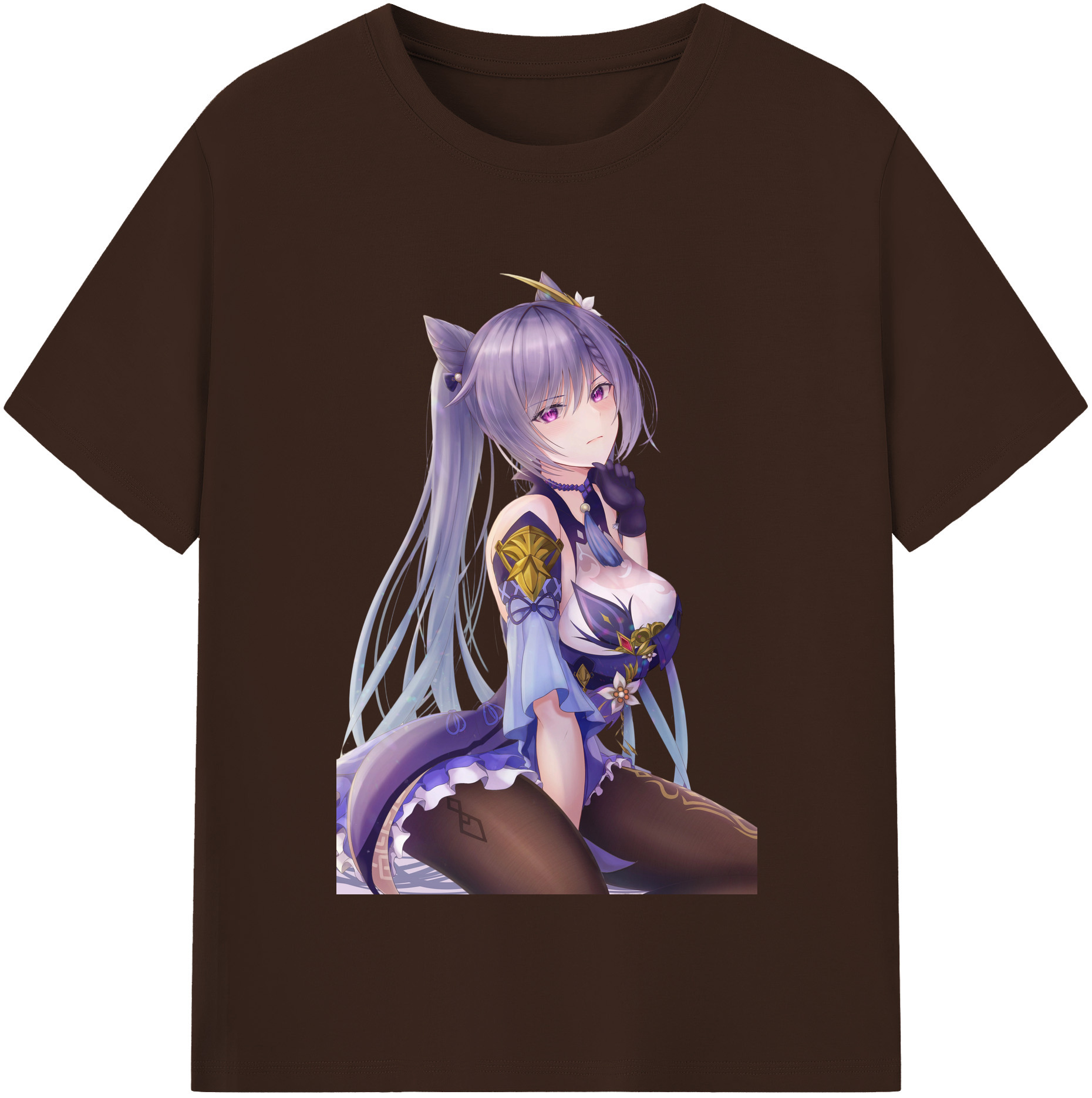 げんし神 刻晴 こくせい genshin Kokusei 綿100％半袖Tシャツ（フロントプリント）