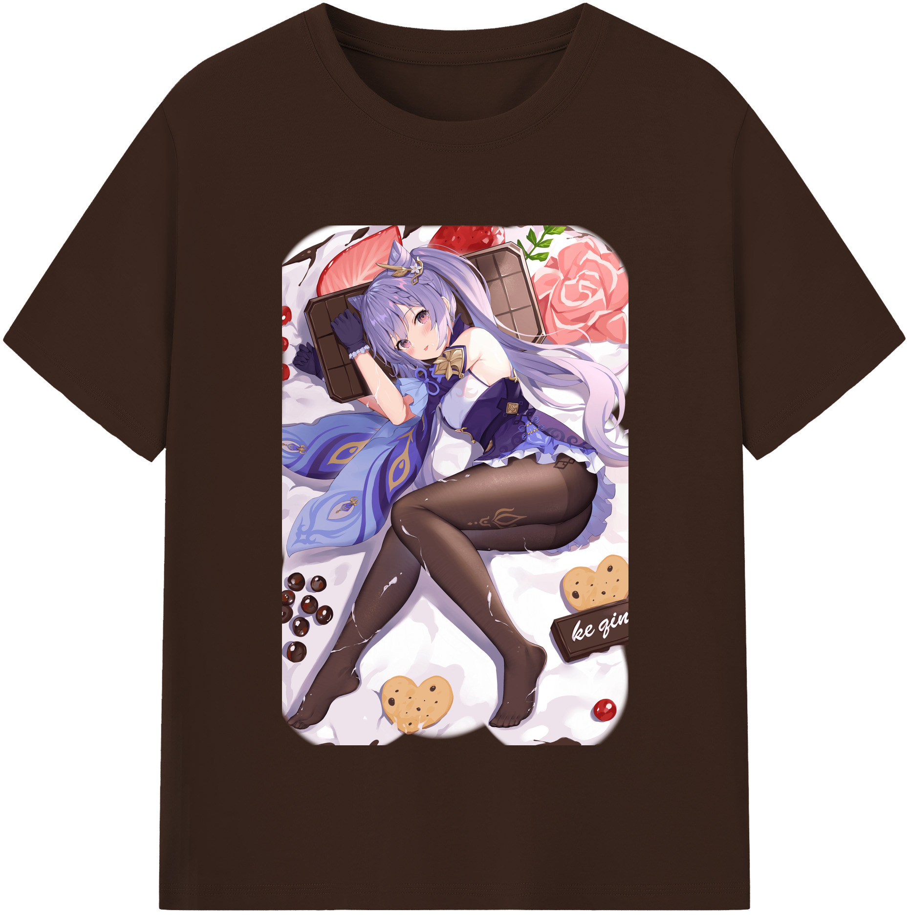 げんし神 刻晴 こくせい genshin Kokusei 綿100％半袖Tシャツ（フロントプリント）