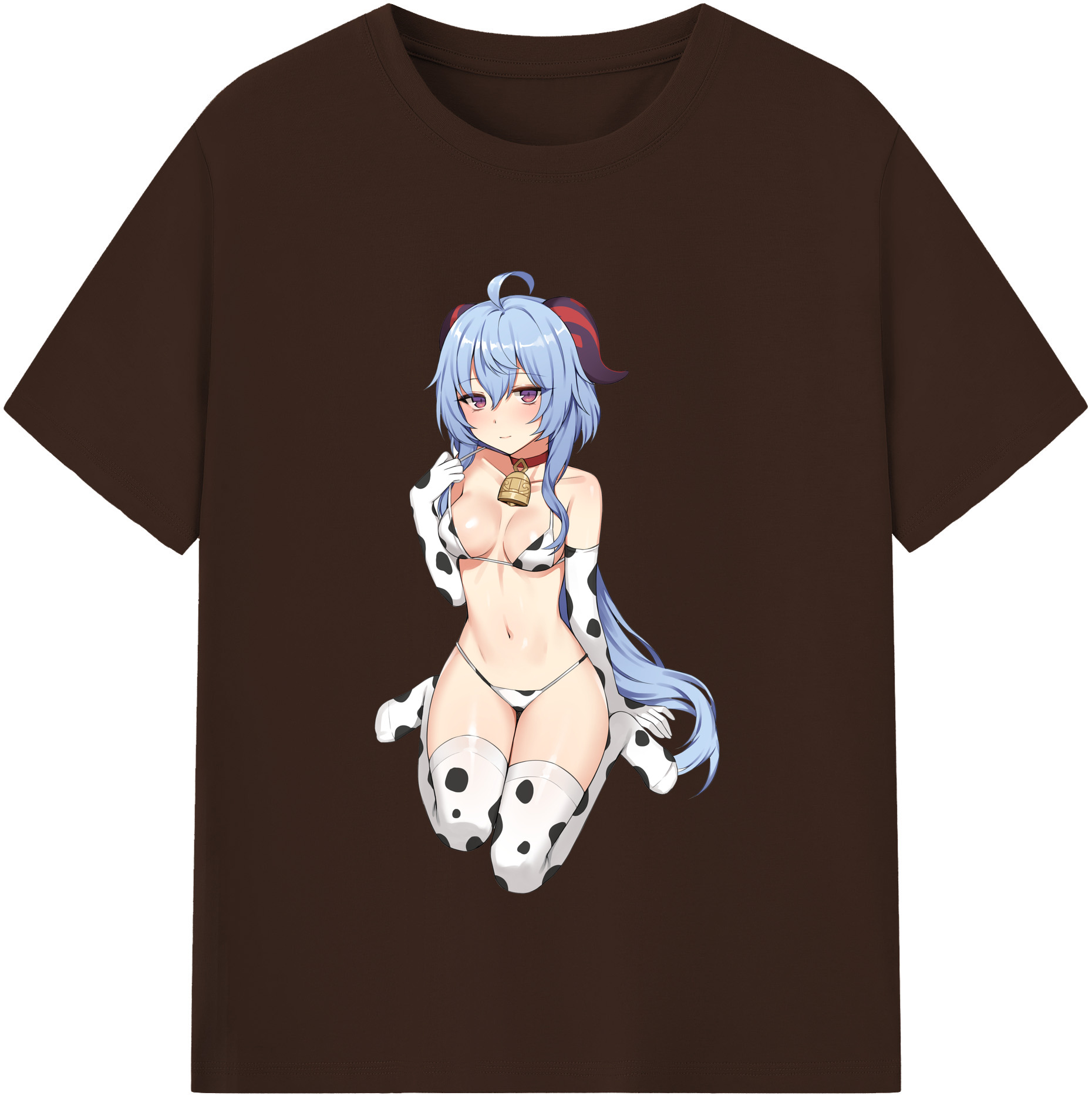 げんし神 甘雨 かんう genshin Ganyu 綿100％半袖Tシャツ（フロントプリント）