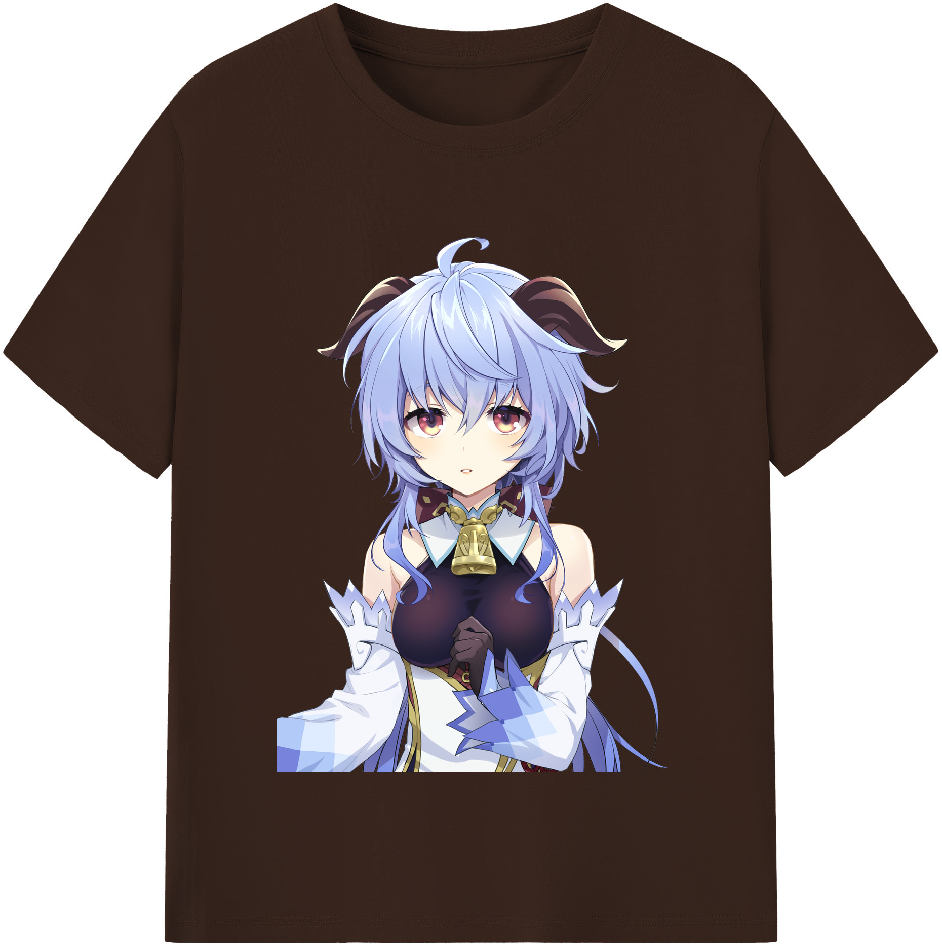 げんし神 甘雨 かんう genshin Ganyu 綿100％半袖Tシャツ（フロントプリント）