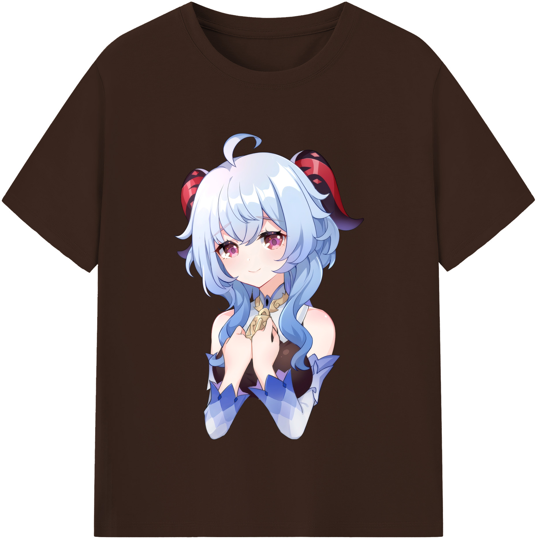 げんし神 甘雨 かんう genshin Ganyu 綿100％半袖Tシャツ（フロントプリント）