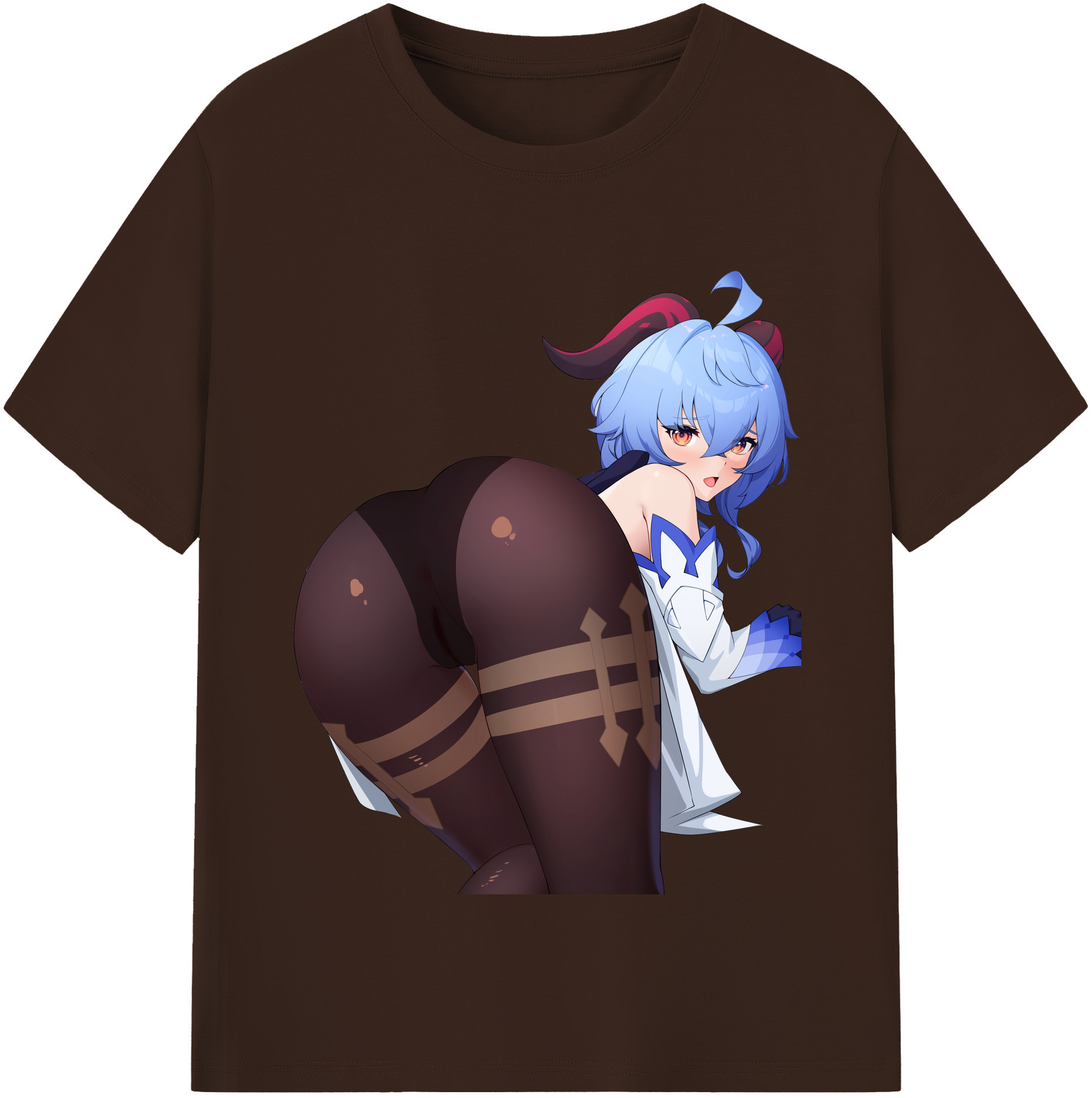 げんし神 甘雨 かんう genshin Ganyu 綿100％半袖Tシャツ（フロントプリント）
