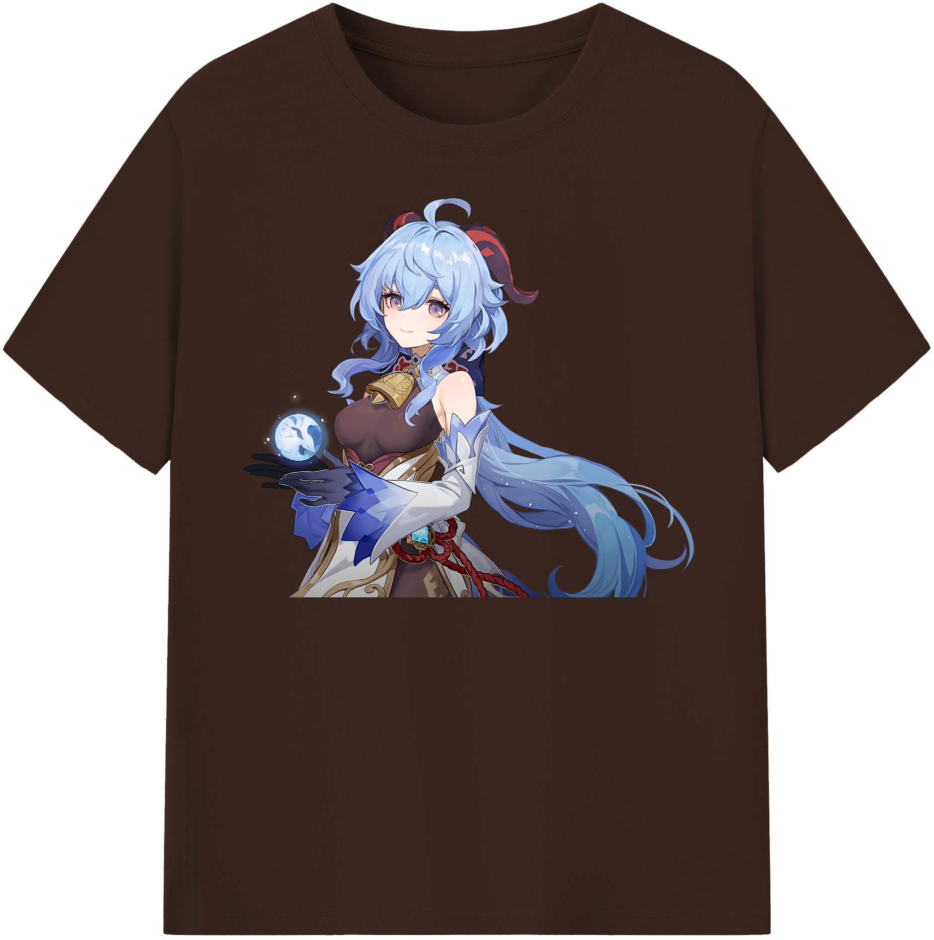 げんし神 甘雨 かんう genshin Ganyu 綿100％半袖Tシャツ（フロントプリント）