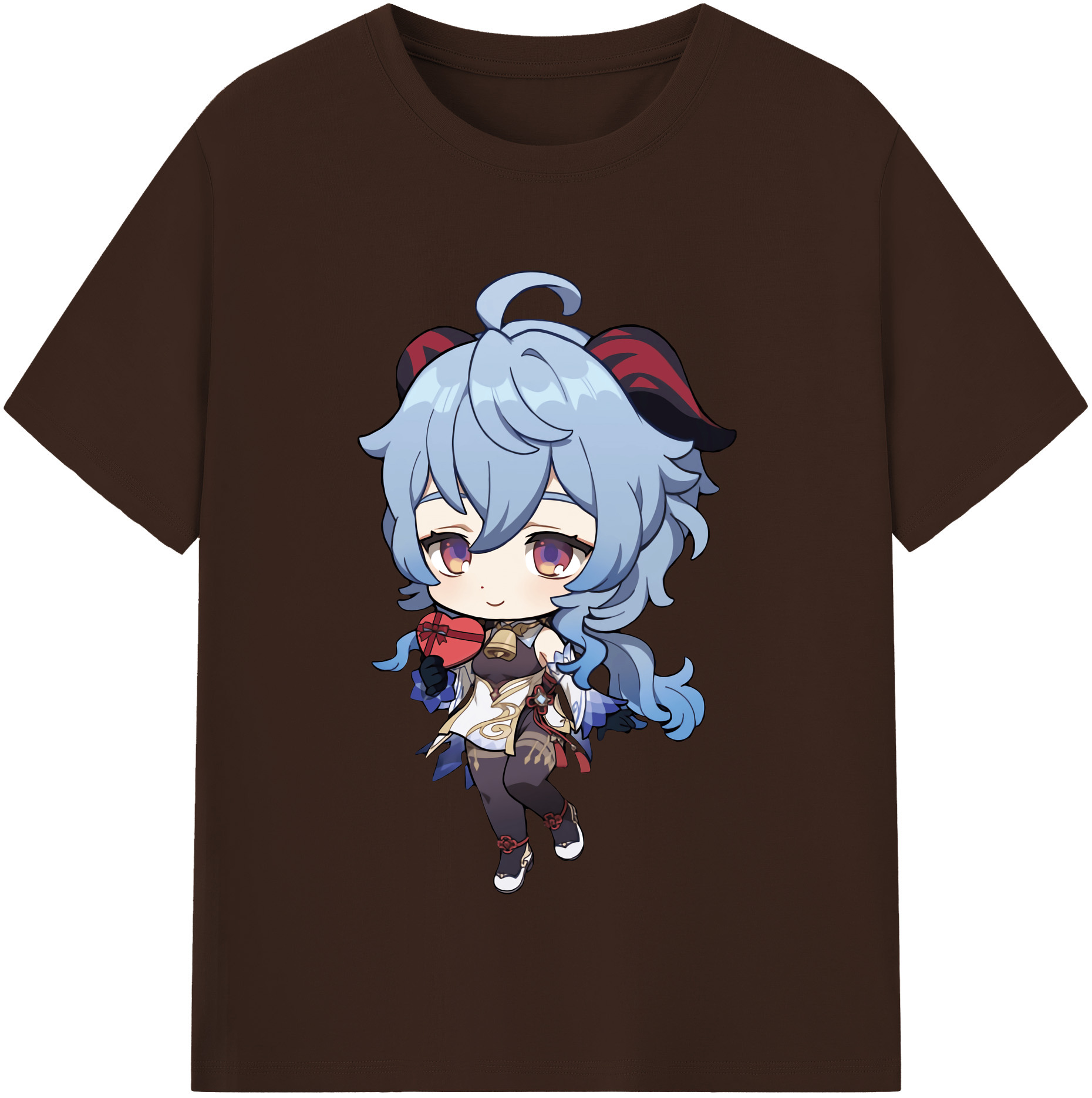 げんし神 甘雨 かんう genshin Ganyu 綿100％半袖Tシャツ（フロントプリント）
