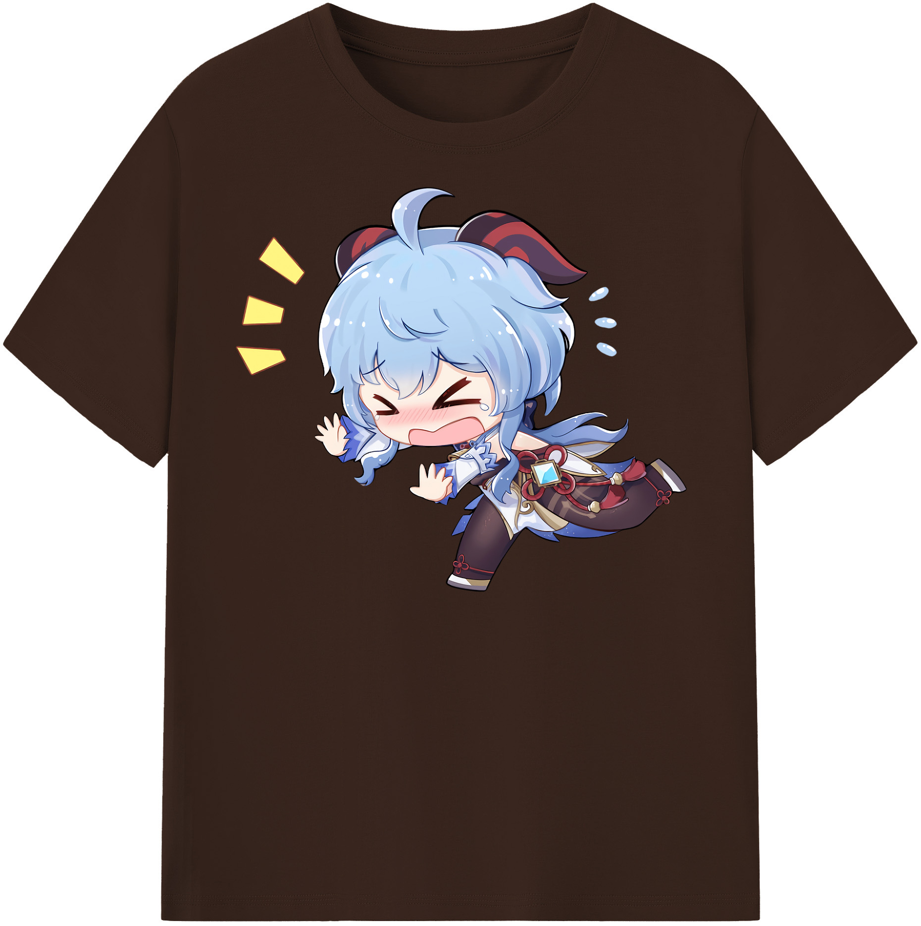 げんし神 甘雨 かんう genshin Ganyu 綿100％半袖Tシャツ（フロントプリント）