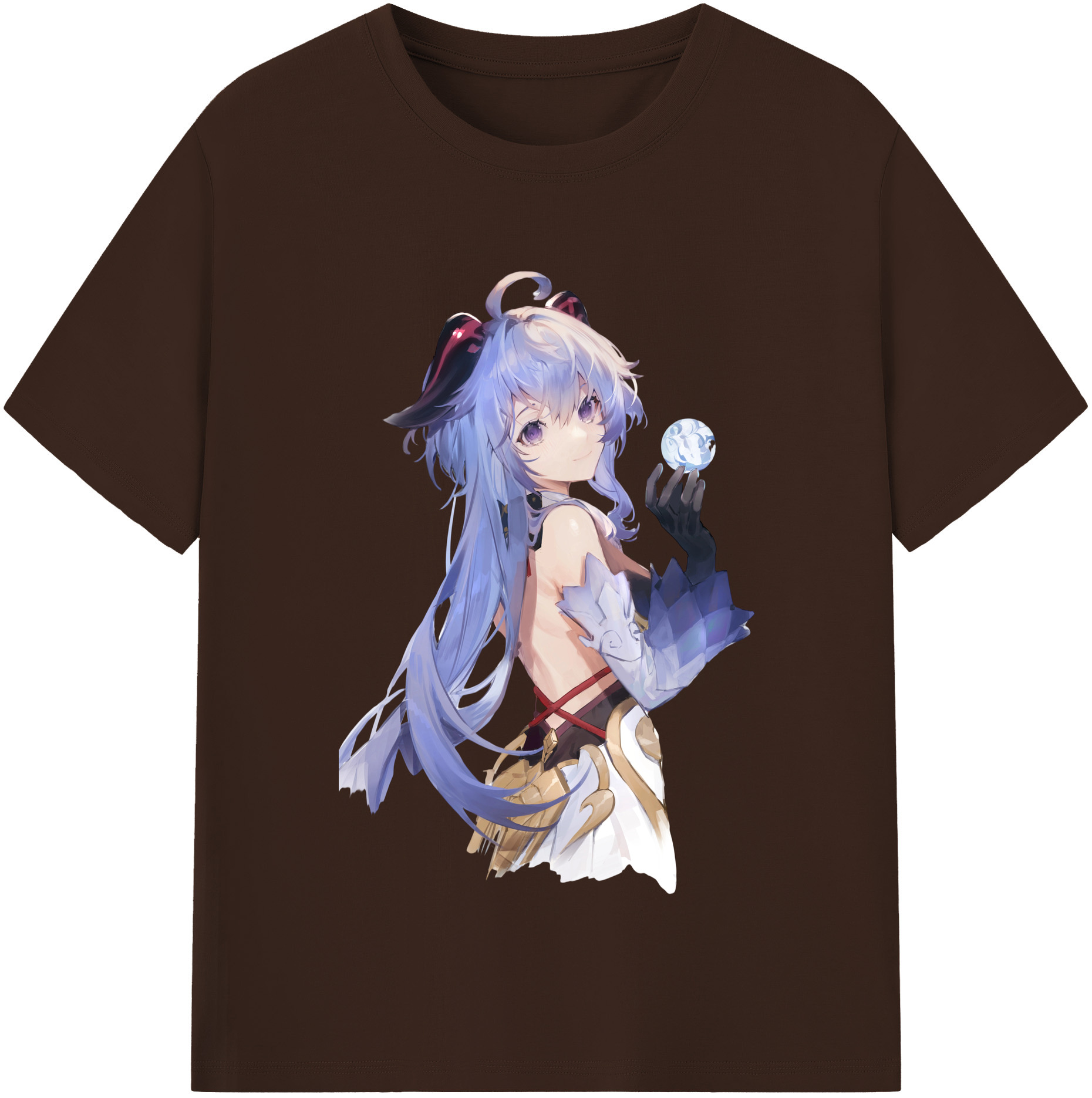 げんし神 甘雨 かんう genshin Ganyu 綿100％半袖Tシャツ（フロントプリント）