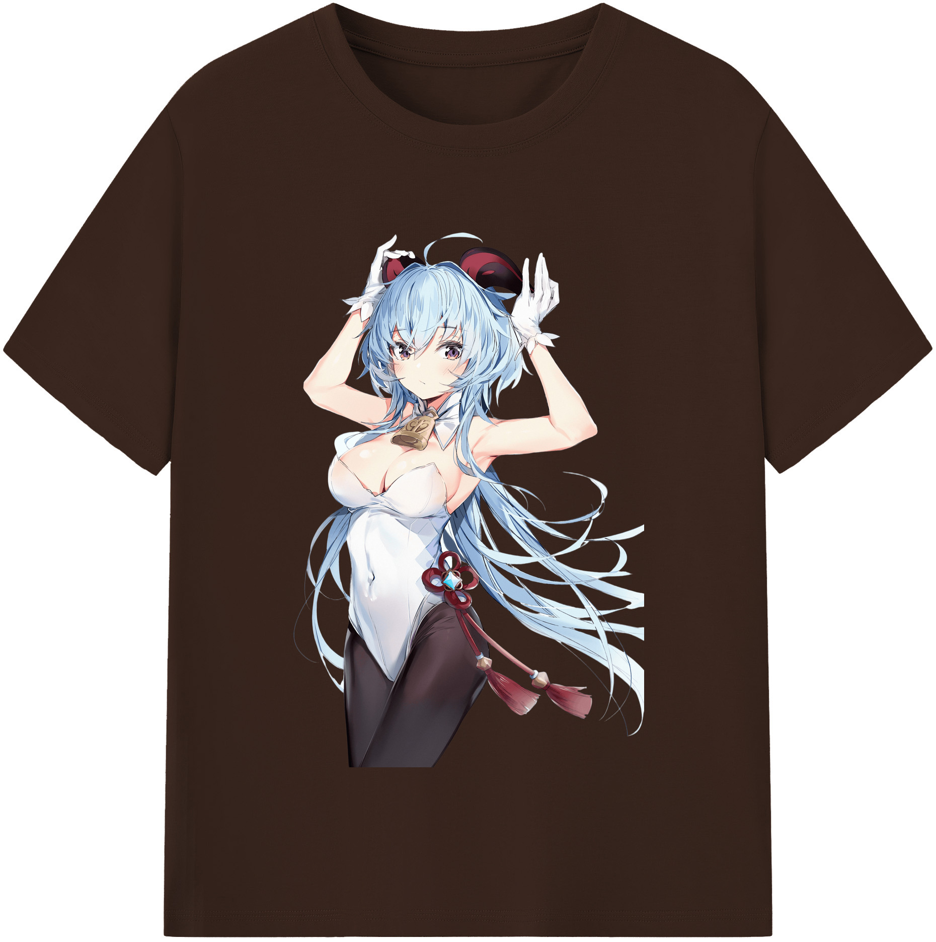 げんし神 甘雨 かんう genshin Ganyu 綿100％半袖Tシャツ（フロントプリント）