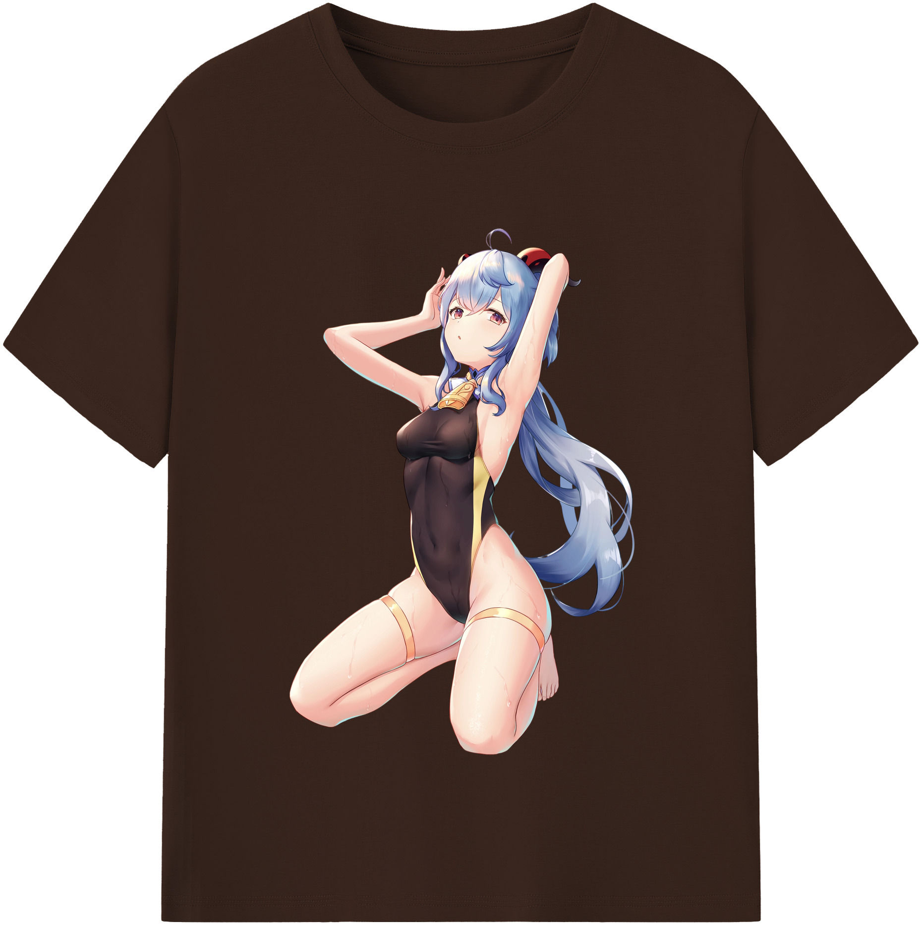 げんし神 甘雨 かんう genshin Ganyu 綿100％半袖Tシャツ（フロントプリント）