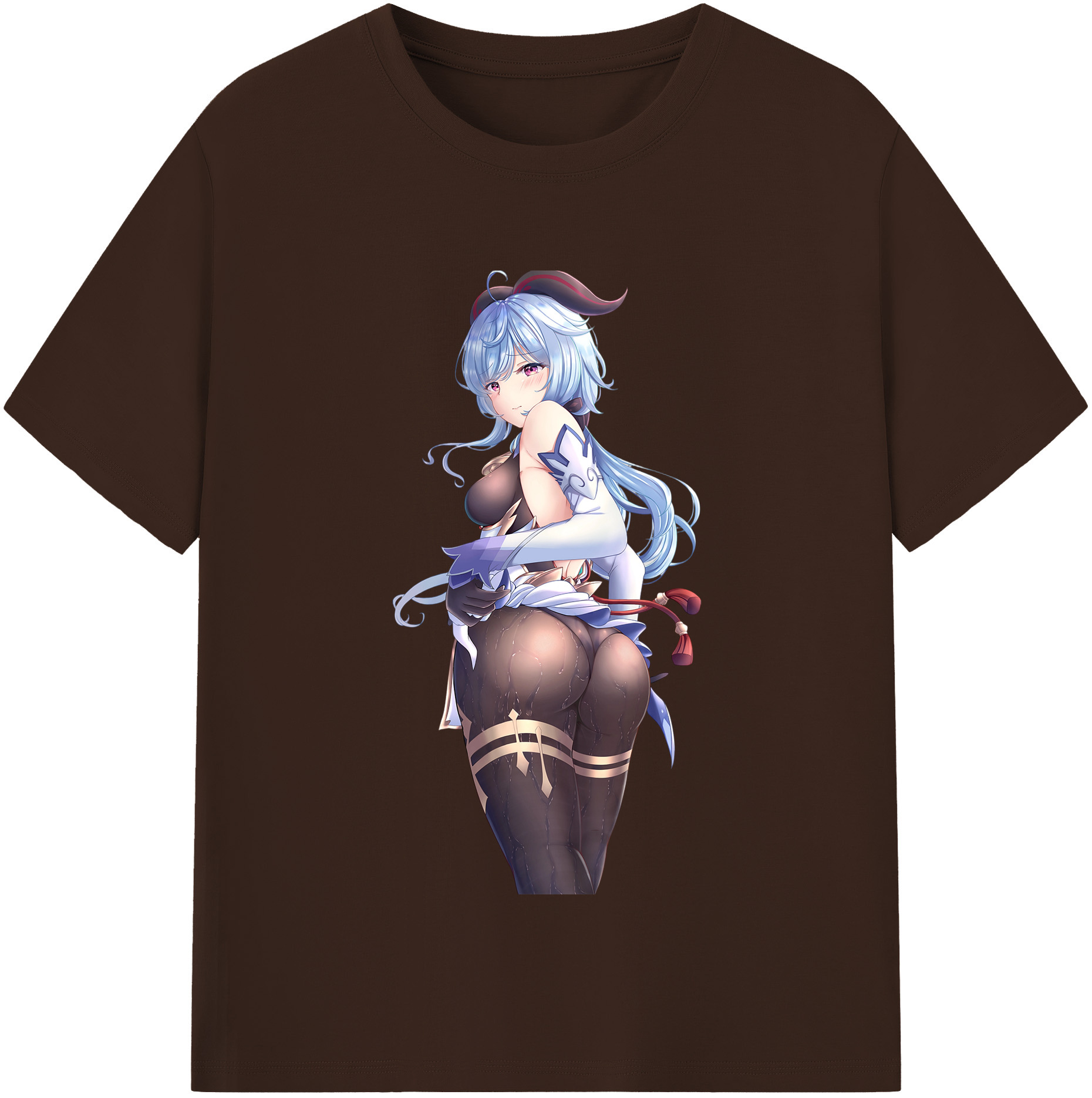 げんし神 甘雨 かんう genshin Ganyu 綿100％半袖Tシャツ（フロントプリント）