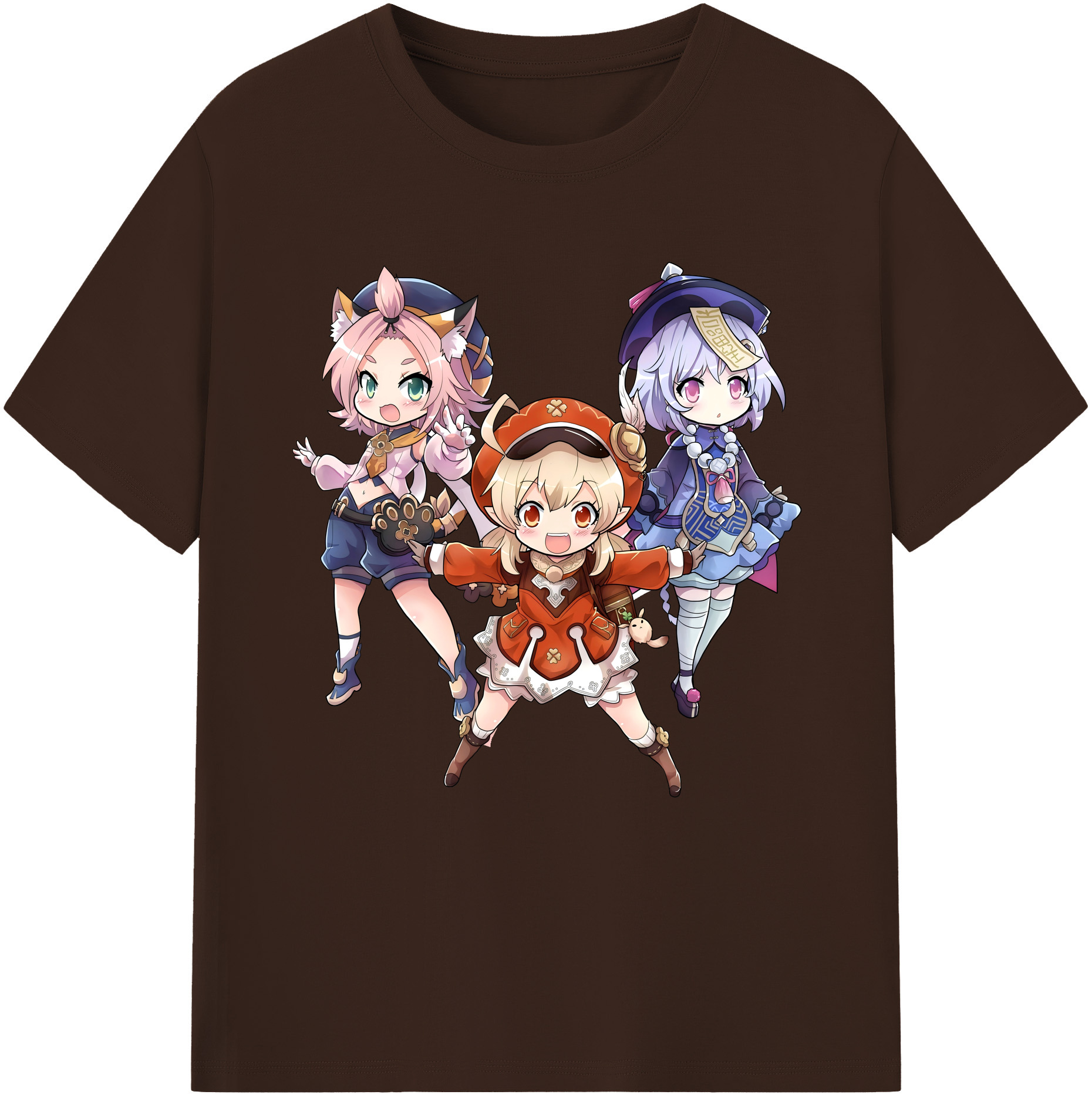げんし神 七七 なな  genshin Nana 綿100％半袖Tシャツ（フロントプリント）