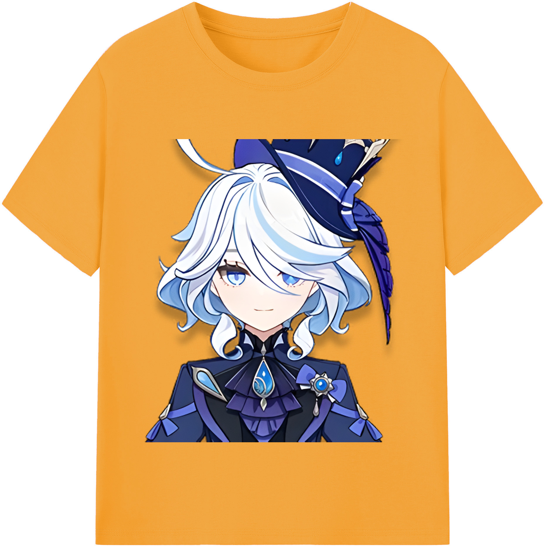 げんし神 フリーナ genshin Furina 綿100％半袖Tシャツ（フロントプリント）