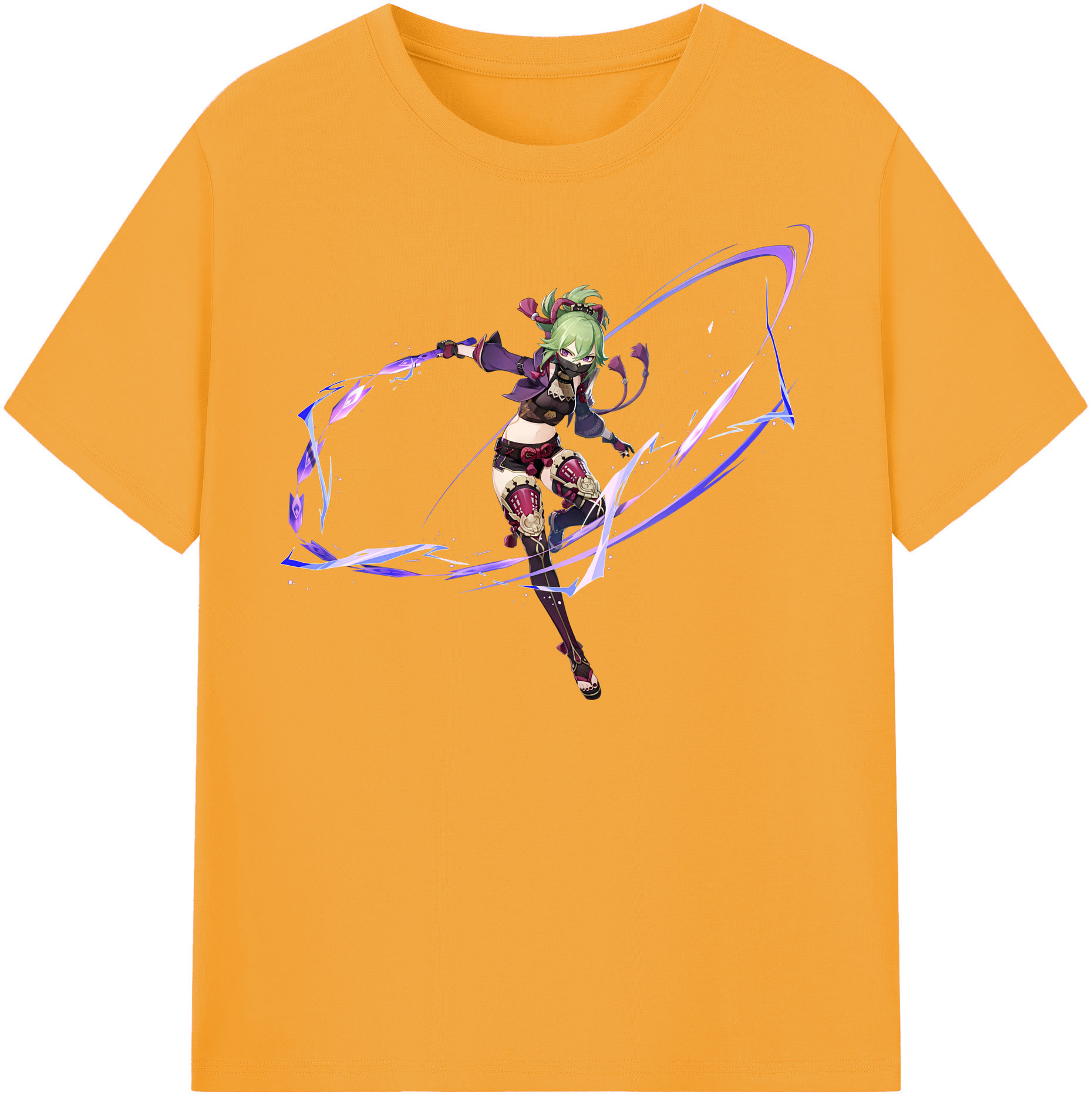 げんし神  久岐忍 くき しのぶ genshin Kuki Shinobu 綿100％半袖Tシャツ（フロントプリント）