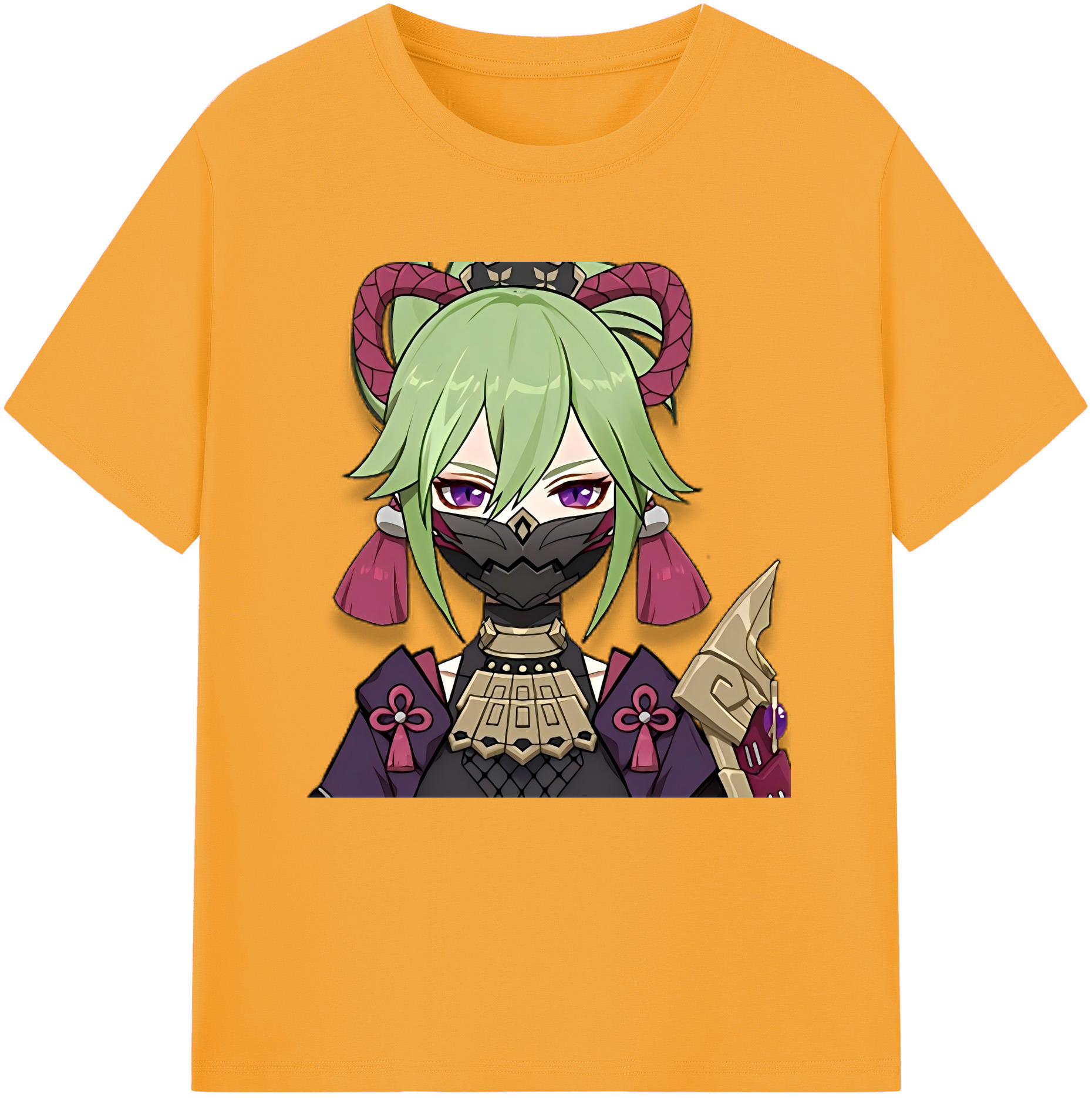 げんし神  久岐忍 くき しのぶ genshin Kuki Shinobu 綿100％半袖Tシャツ（フロントプリント）