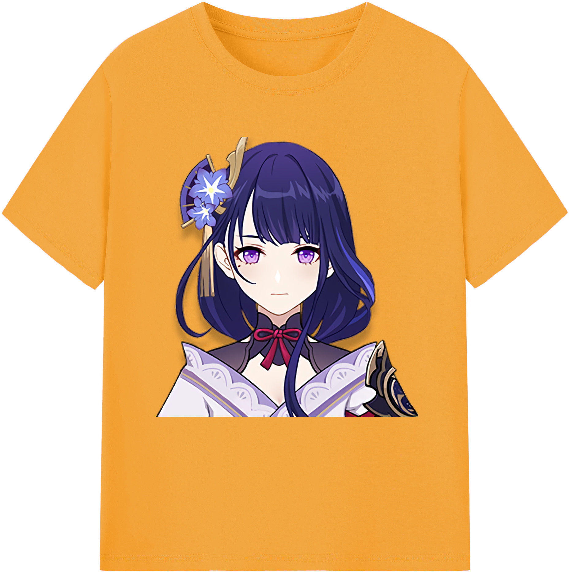 げんし神 雷電将軍 らいでんしょうぐん genshin Raiden Shogun 綿100％半袖Tシャツ（フロントプリント）