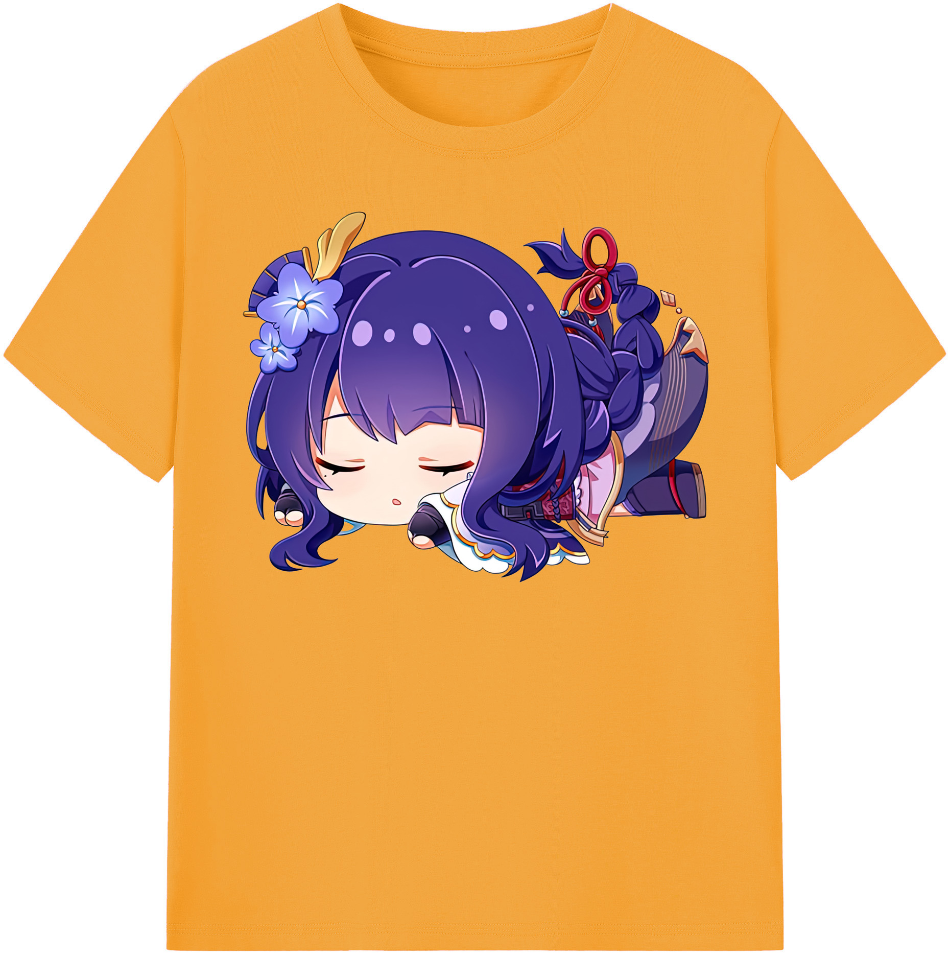 げんし神 雷電将軍 らいでんしょうぐん genshin Raiden Shogun 綿100％半袖Tシャツ（フロントプリント）