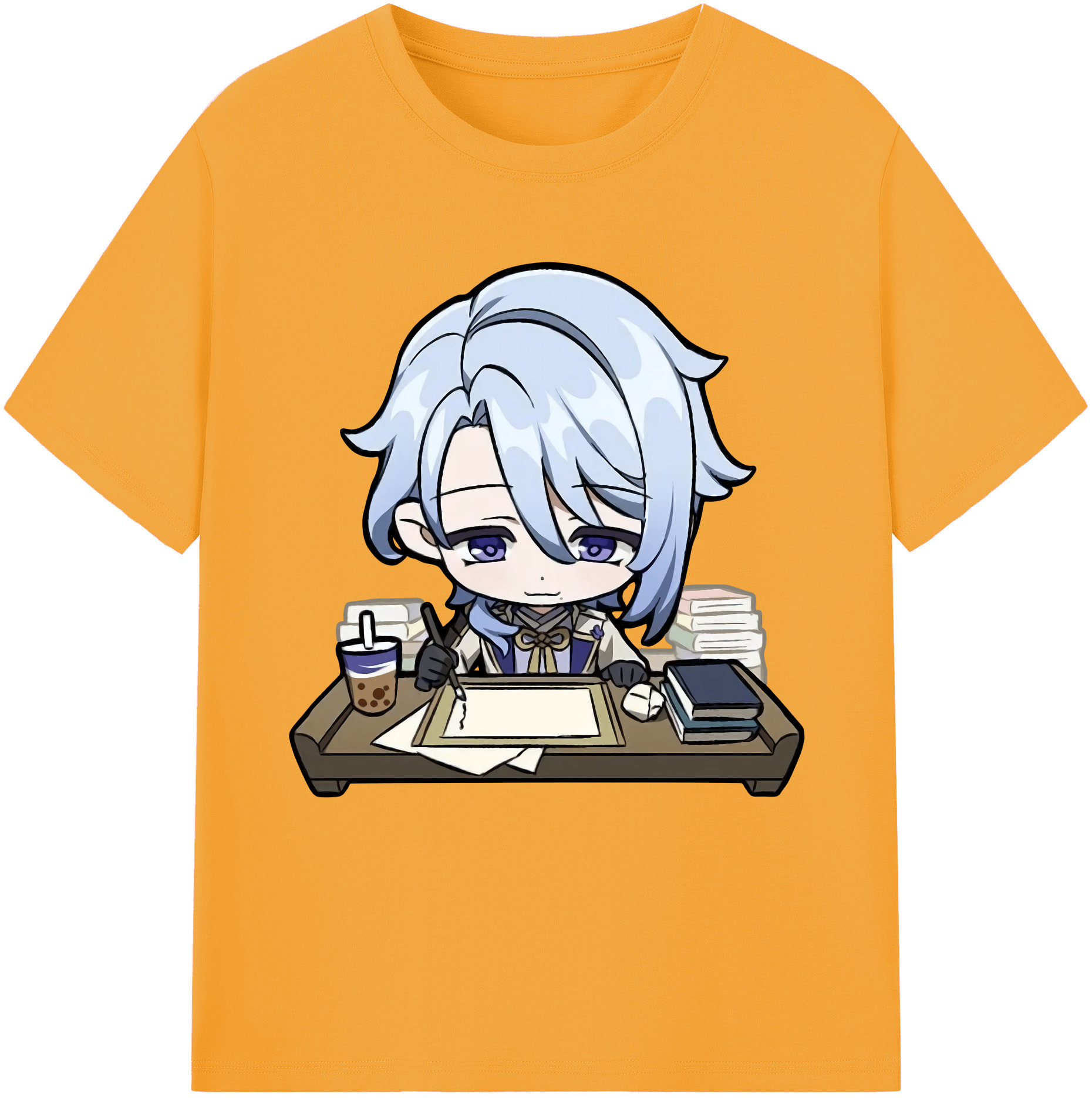 げんし神 神里綾人 かみさとあやと genshin Kamisato Ayato 綿100％半袖Tシャツ（フロントプリント）