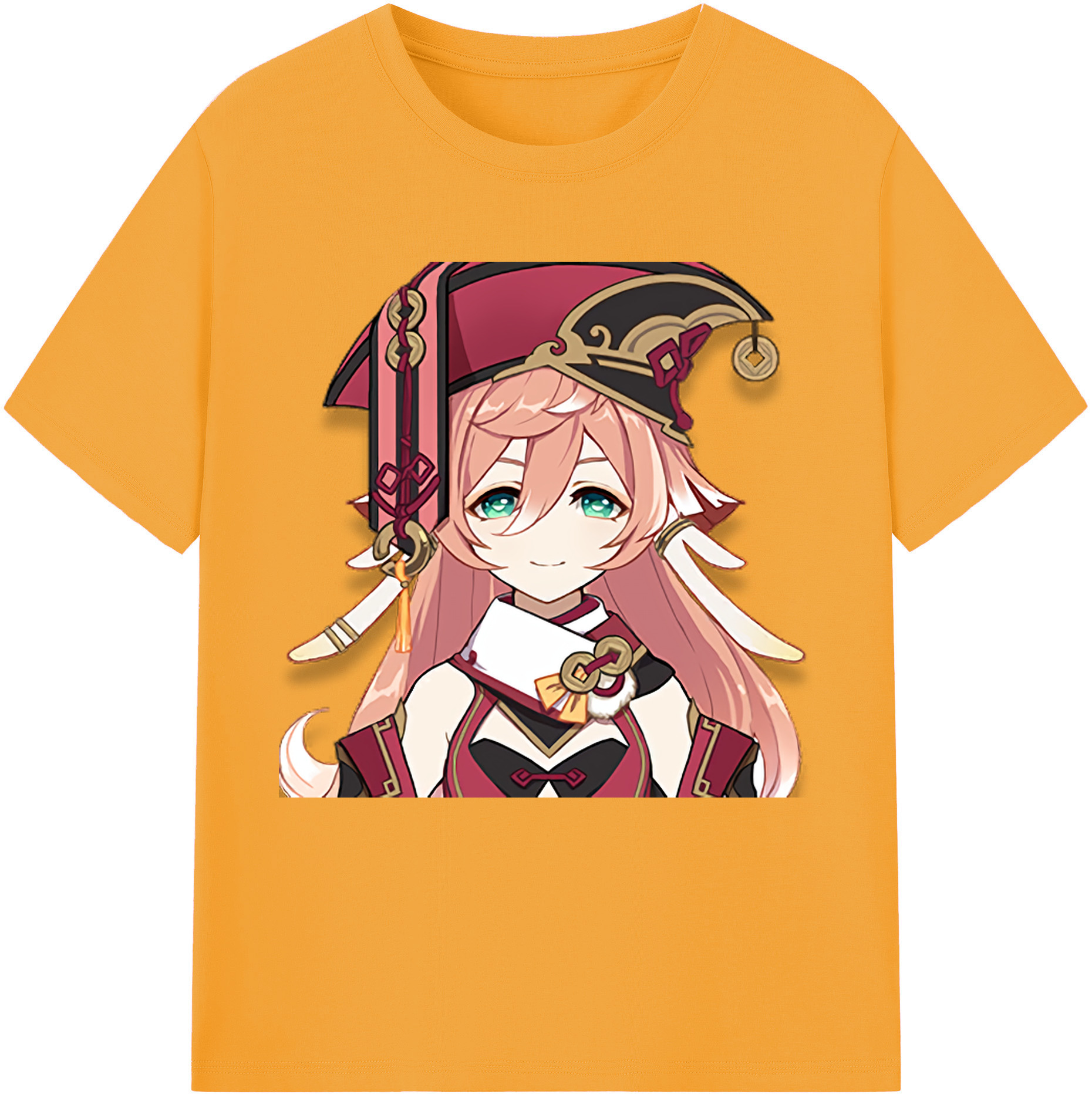 げんし神 ヤンフェイ genshin Yanfei 綿100％半袖Tシャツ（フロントプリント）