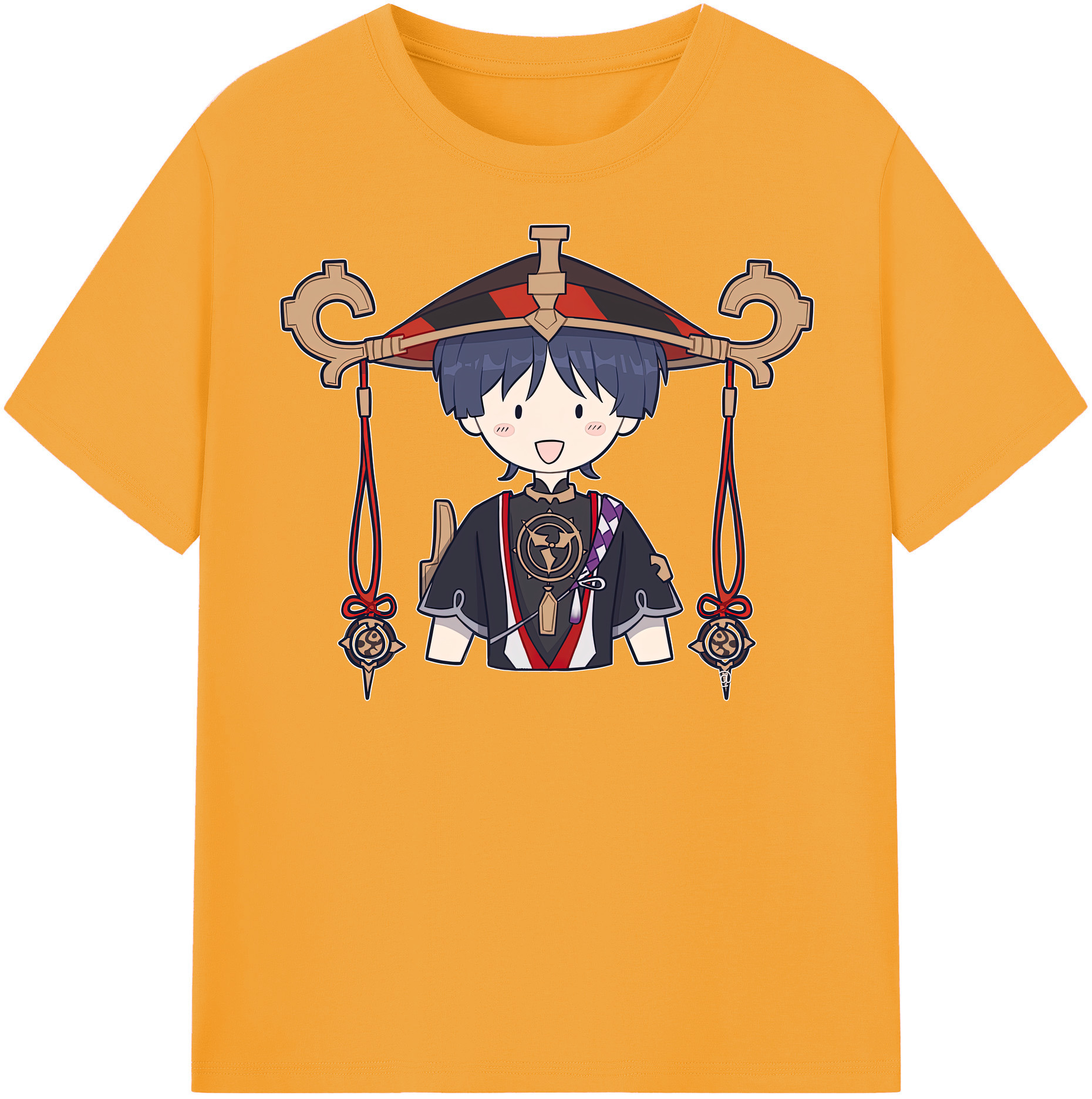 げんし神 さんペい genshin Sanpei 綿100％半袖Tシャツ（フロントプリント）