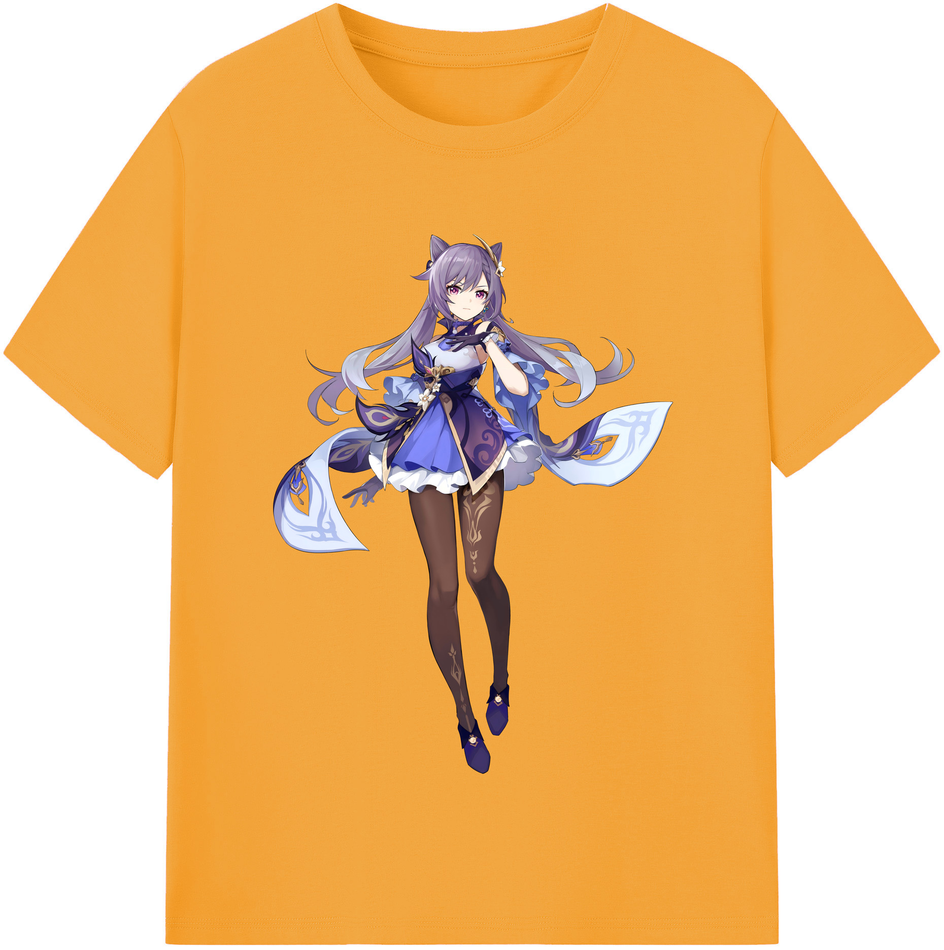 げんし神 刻晴 こくせい genshin Kokusei 綿100％半袖Tシャツ（フロントプリント）