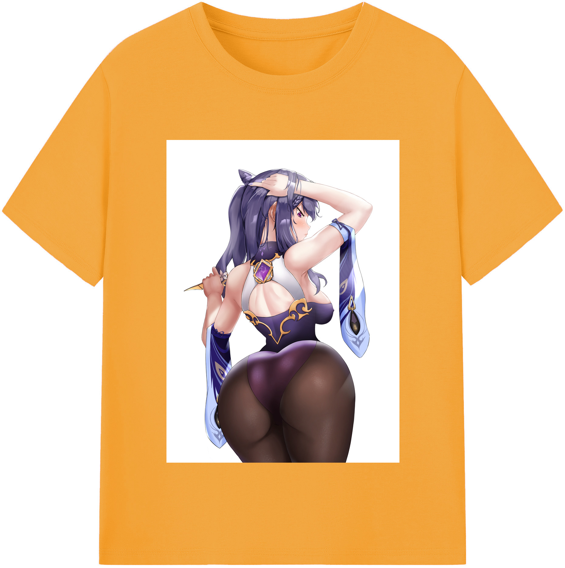げんし神 刻晴 こくせい genshin Kokusei 綿100％半袖Tシャツ（フロントプリント）