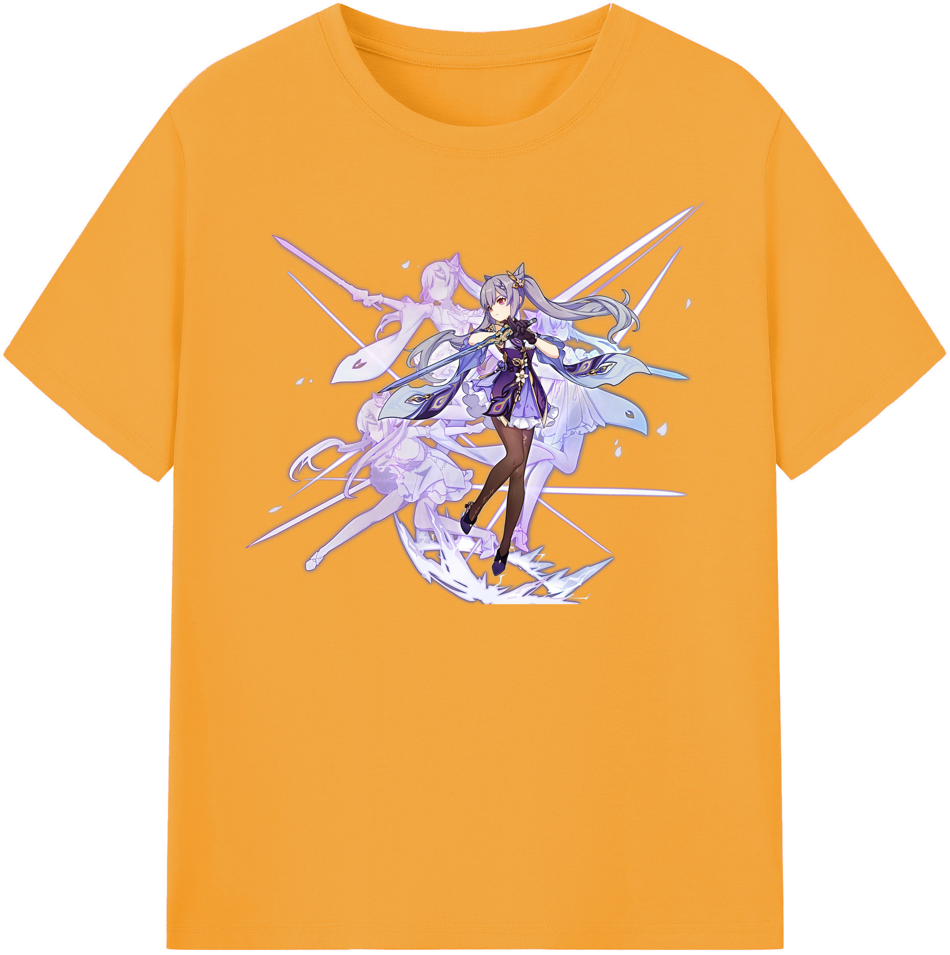 げんし神 刻晴 こくせい genshin Kokusei 綿100％半袖Tシャツ（フロントプリント）