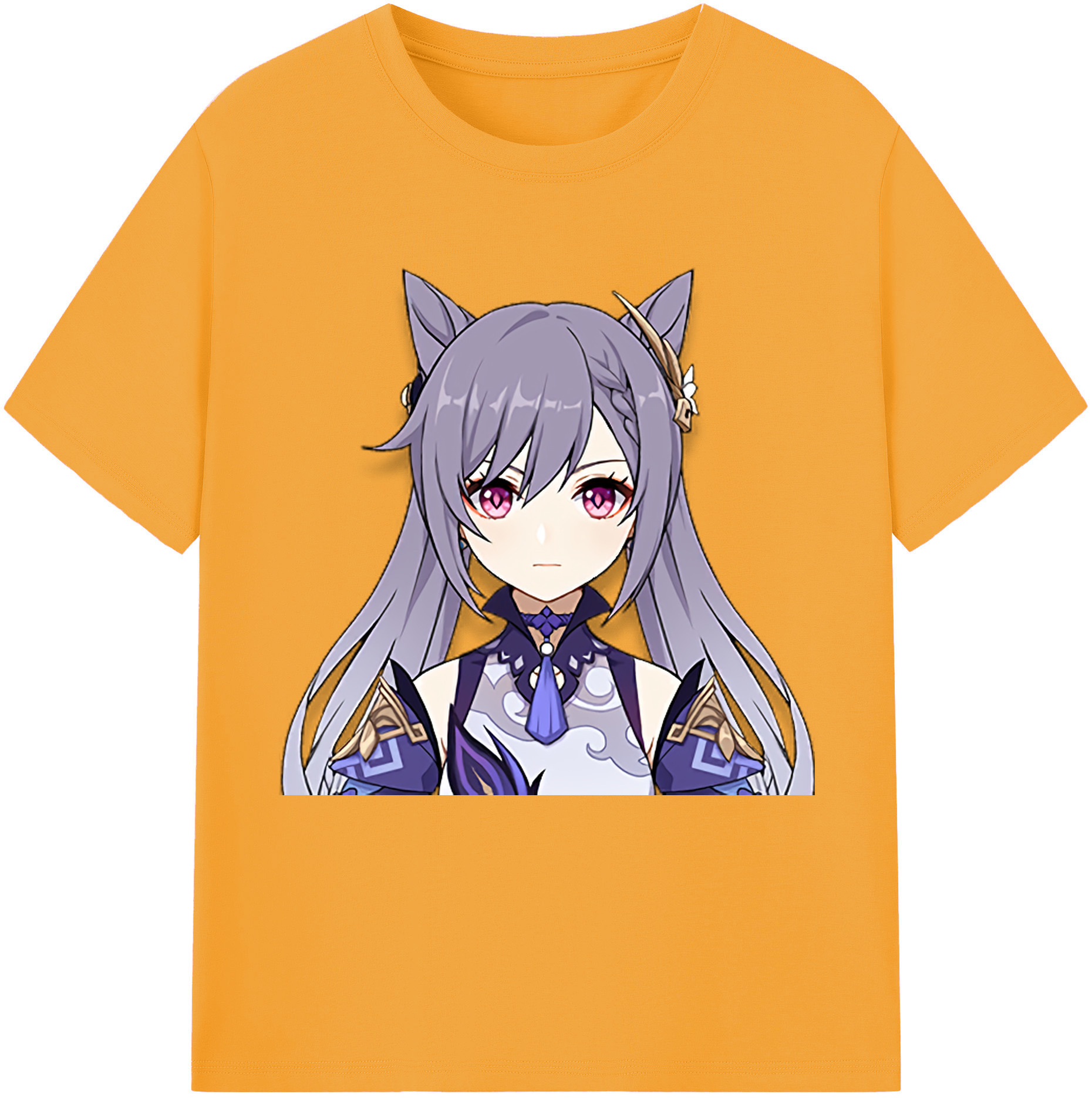 げんし神 刻晴 こくせい genshin Kokusei 綿100％半袖Tシャツ（フロントプリント）