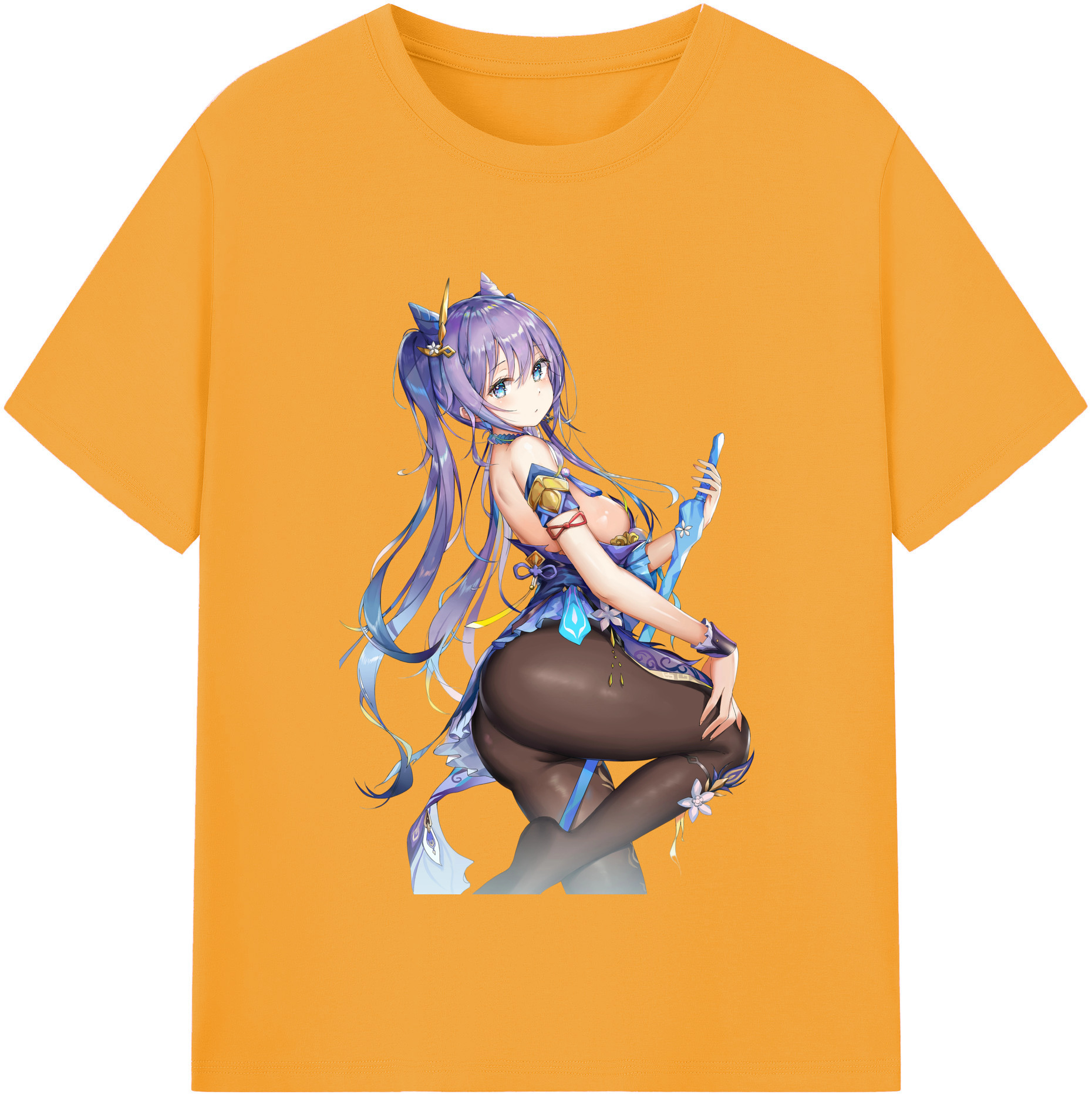 げんし神 刻晴 こくせい genshin Kokusei 綿100％半袖Tシャツ（フロントプリント）