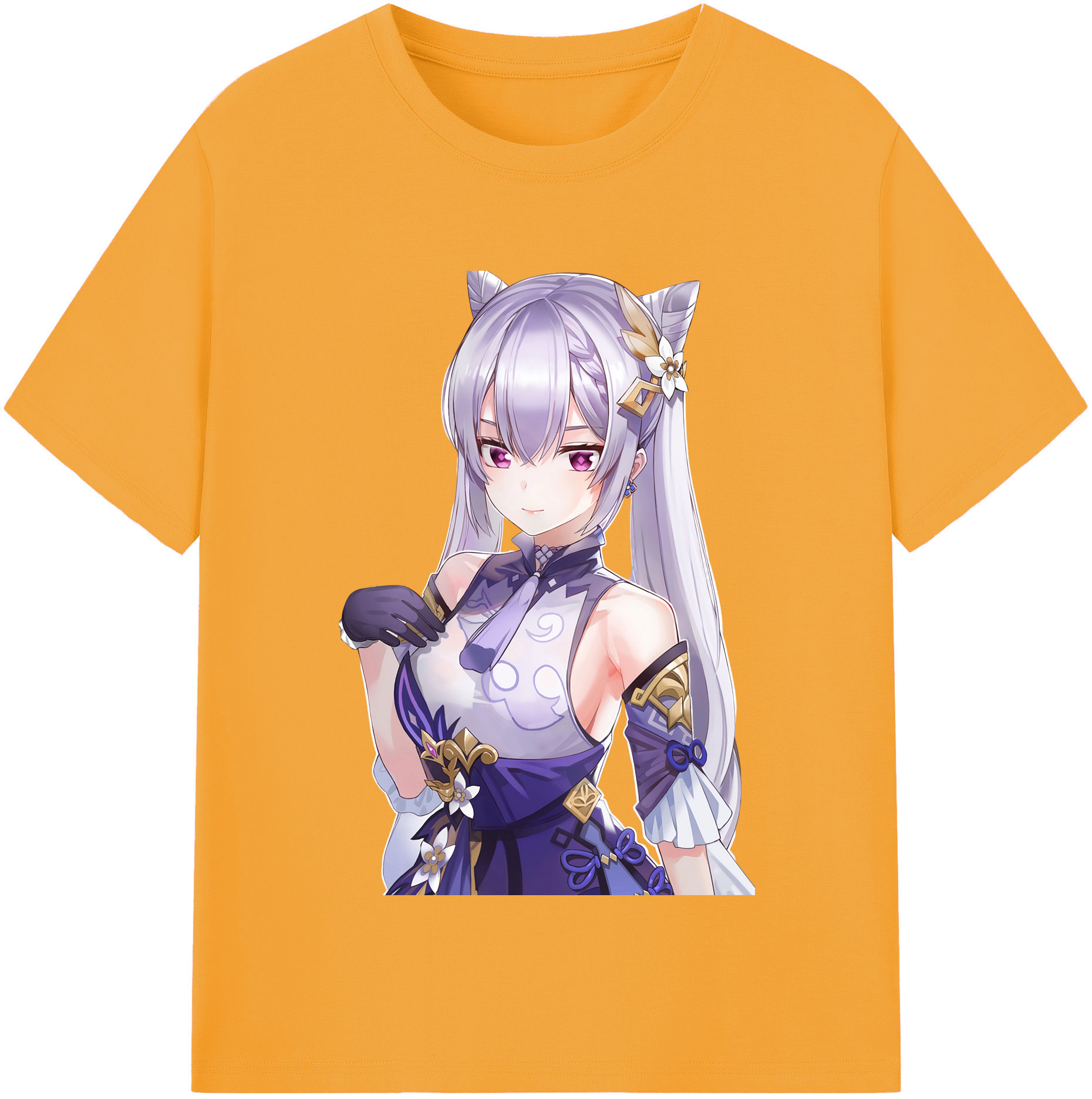 げんし神 刻晴 こくせい genshin Kokusei 綿100％半袖Tシャツ（フロントプリント）