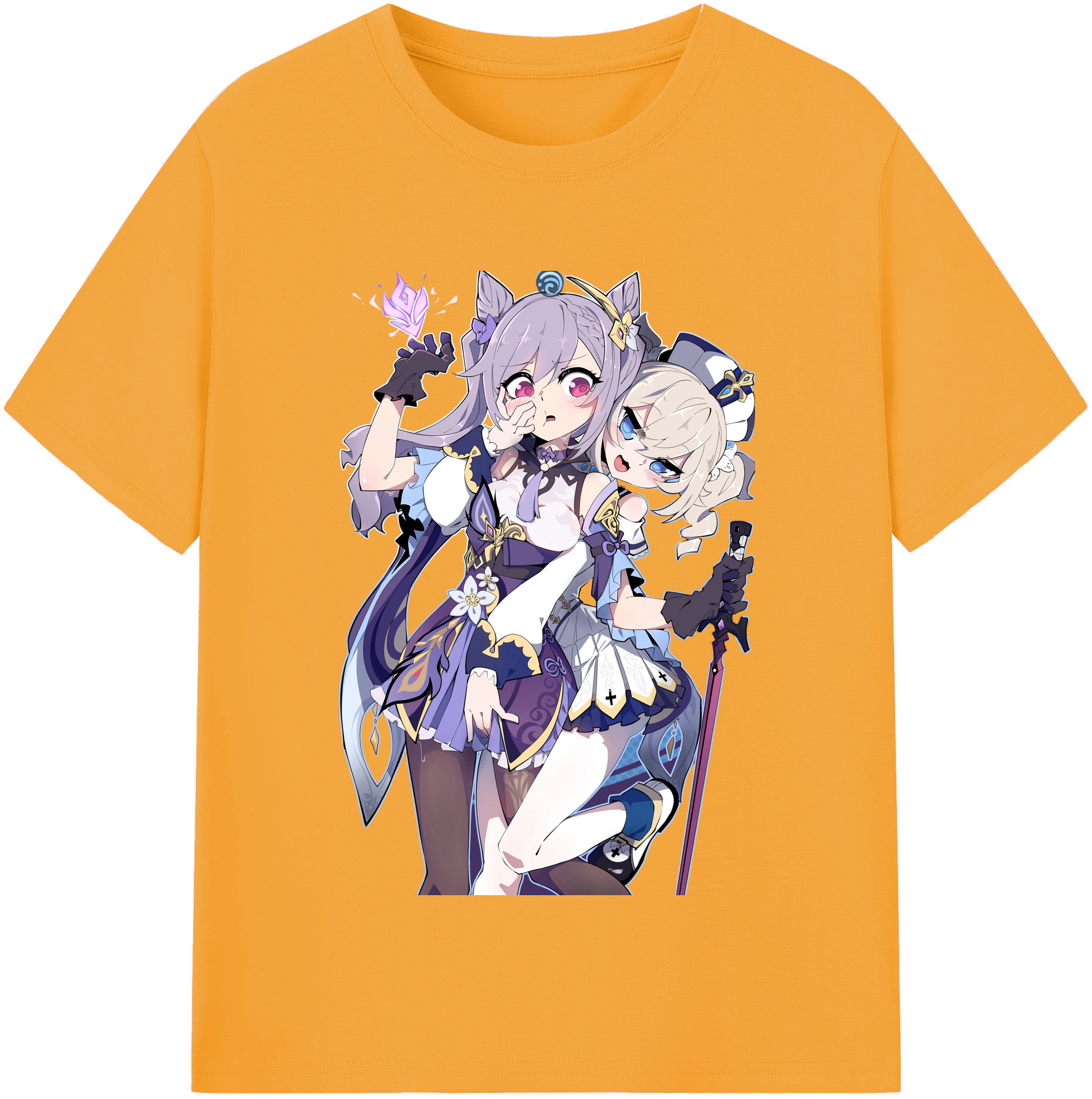 げんし神 刻晴 こくせい genshin Kokusei 綿100％半袖Tシャツ（フロントプリント）