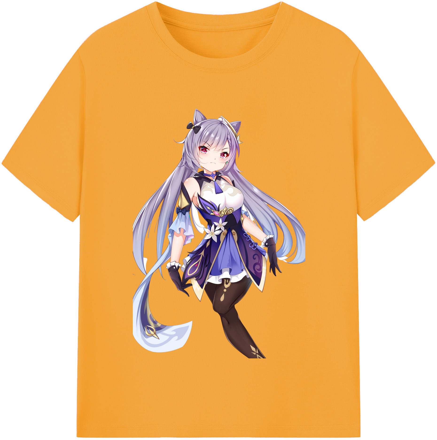 げんし神 刻晴 こくせい genshin Kokusei 綿100％半袖Tシャツ（フロントプリント）