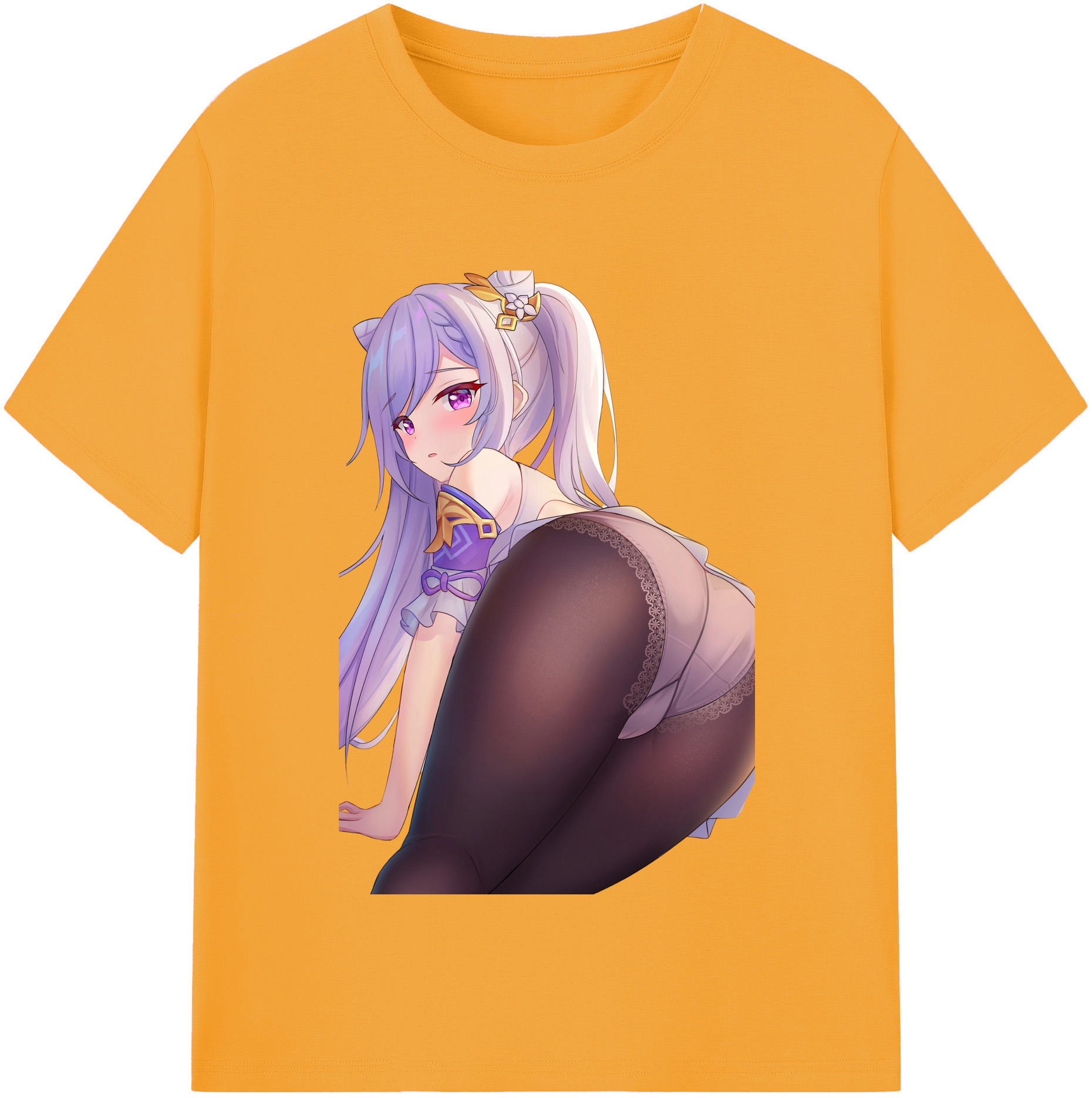 げんし神 刻晴 こくせい genshin Kokusei 綿100％半袖Tシャツ（フロントプリント）