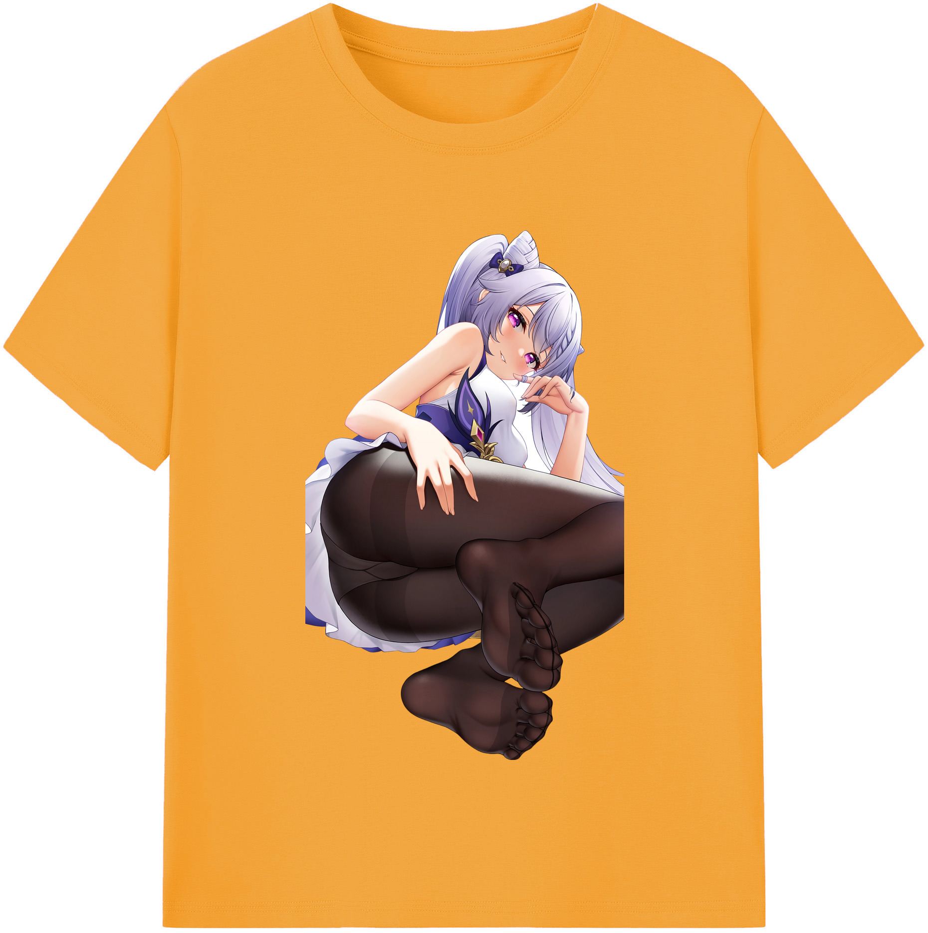 げんし神 刻晴 こくせい genshin Kokusei 綿100％半袖Tシャツ（フロントプリント）