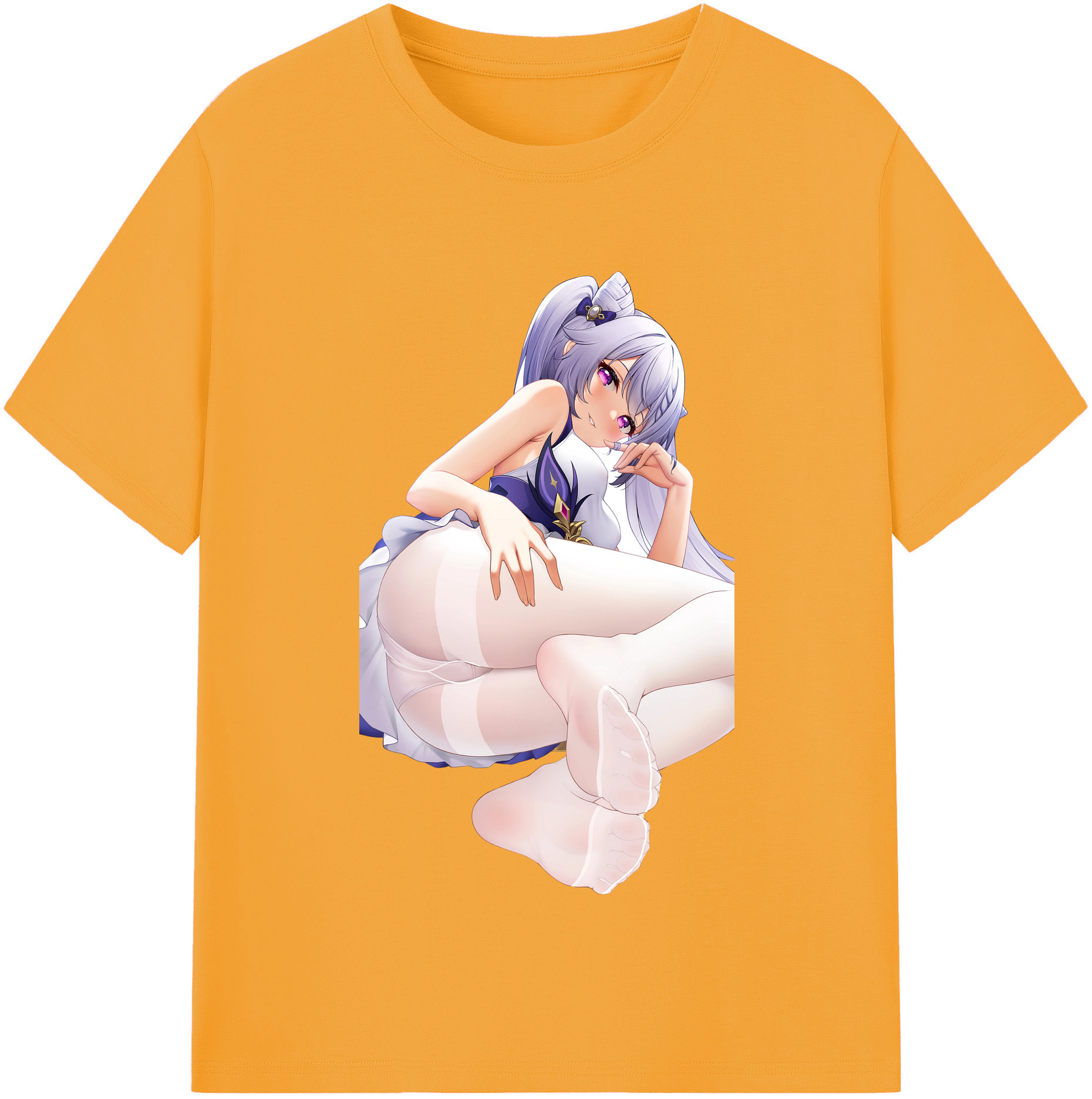げんし神 刻晴 こくせい genshin Kokusei 綿100％半袖Tシャツ（フロントプリント）