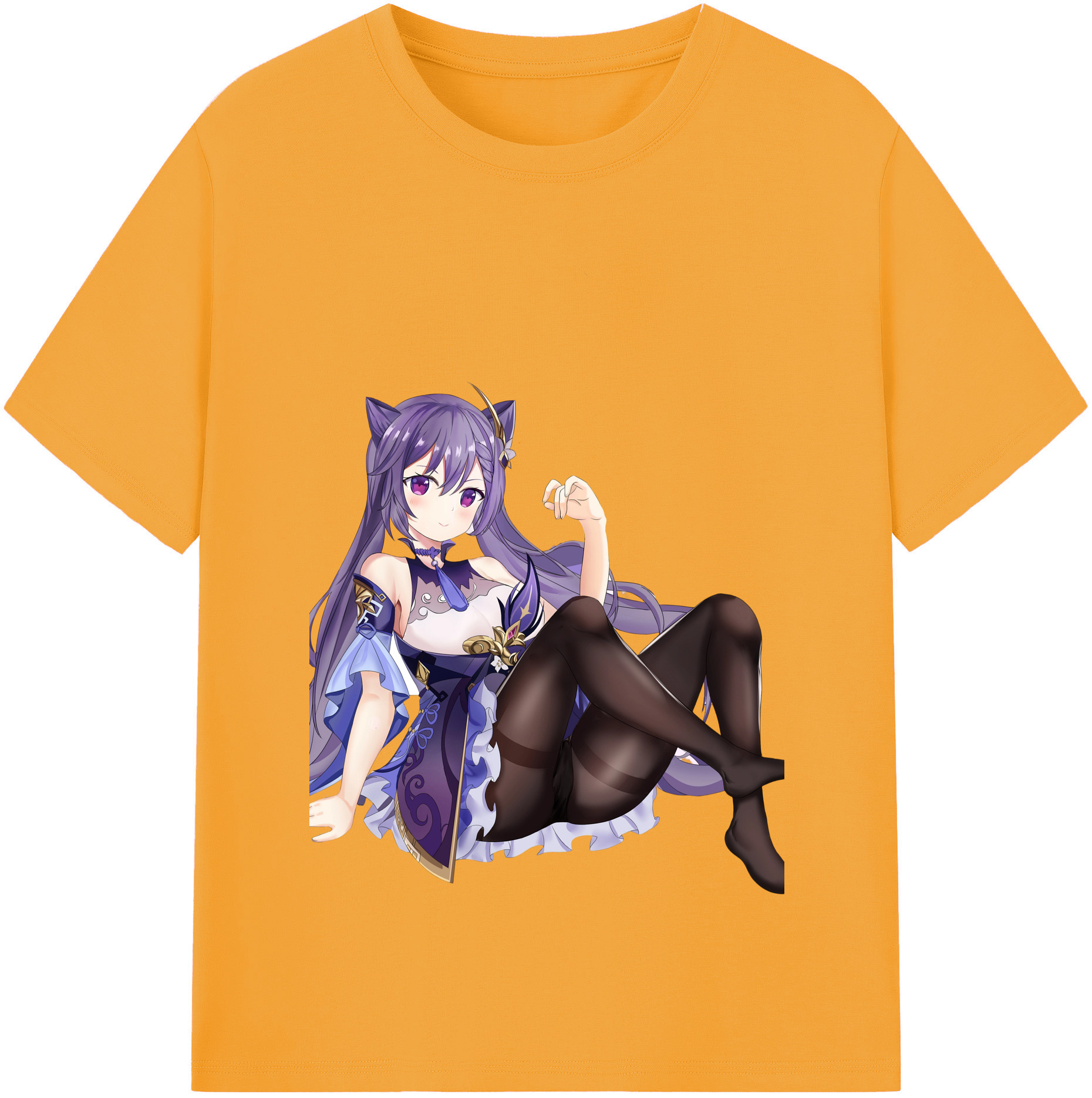 げんし神 刻晴 こくせい genshin Kokusei 綿100％半袖Tシャツ（フロントプリント）