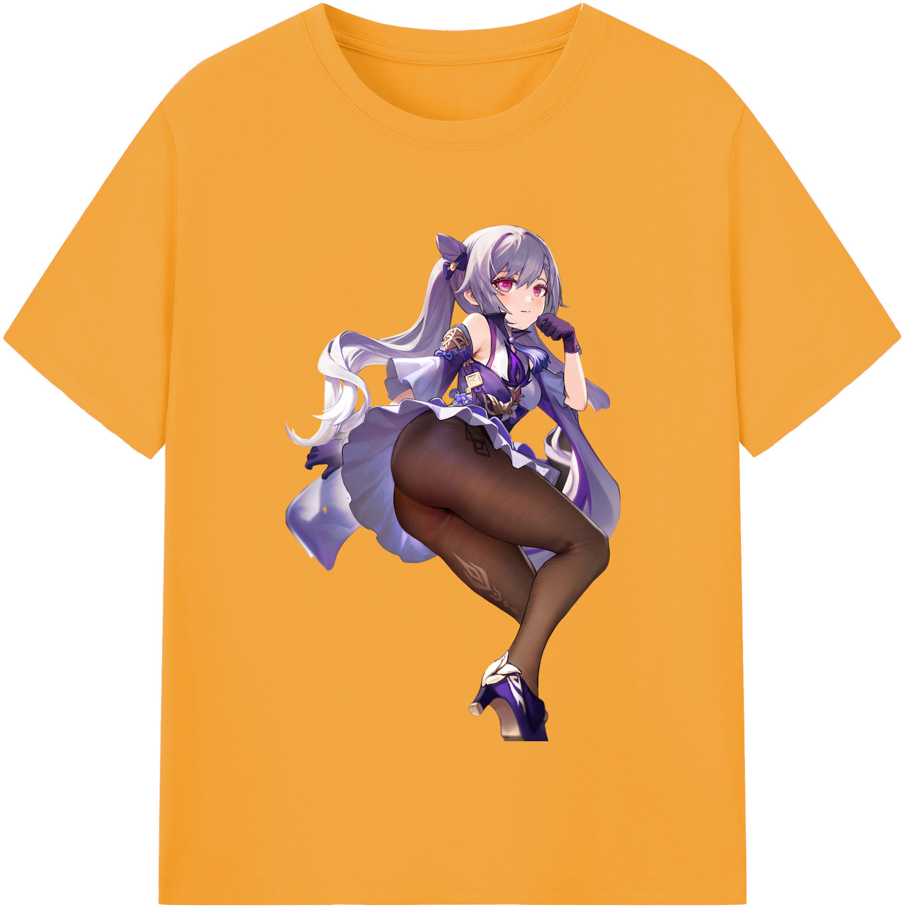 げんし神 刻晴 こくせい genshin Kokusei 綿100％半袖Tシャツ（フロントプリント）